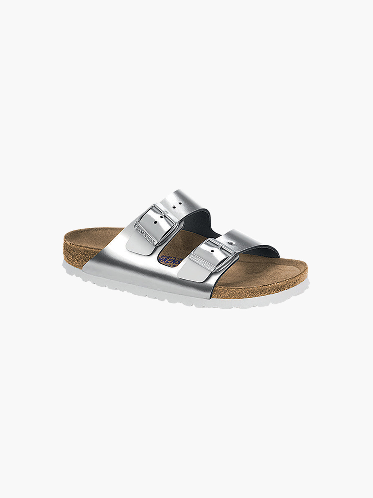 Birkenstock Arizona Soft Footbed Natural Leather Silver