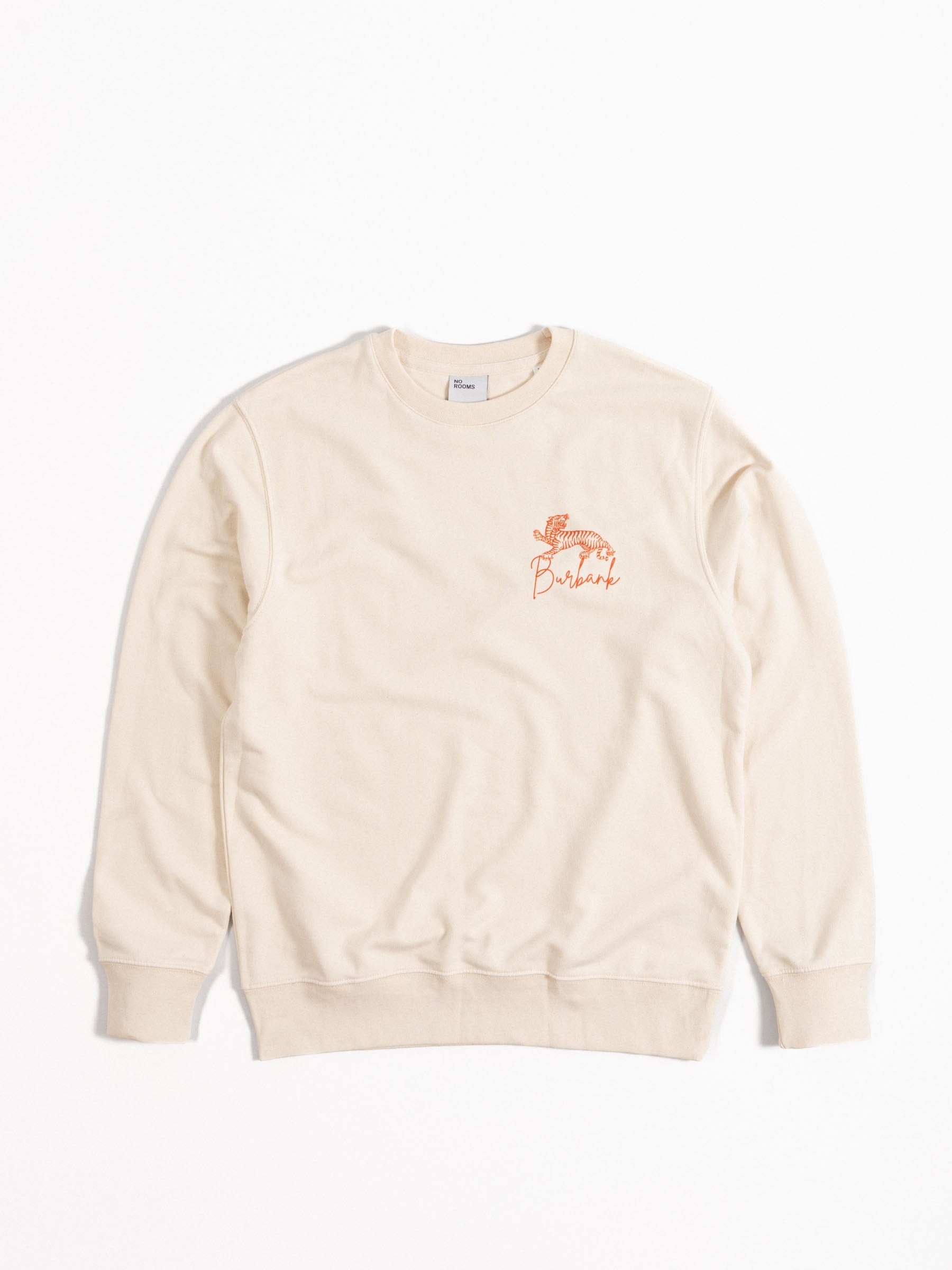 Burbank Classic Logo Crewneck Sweater Creme Melange
