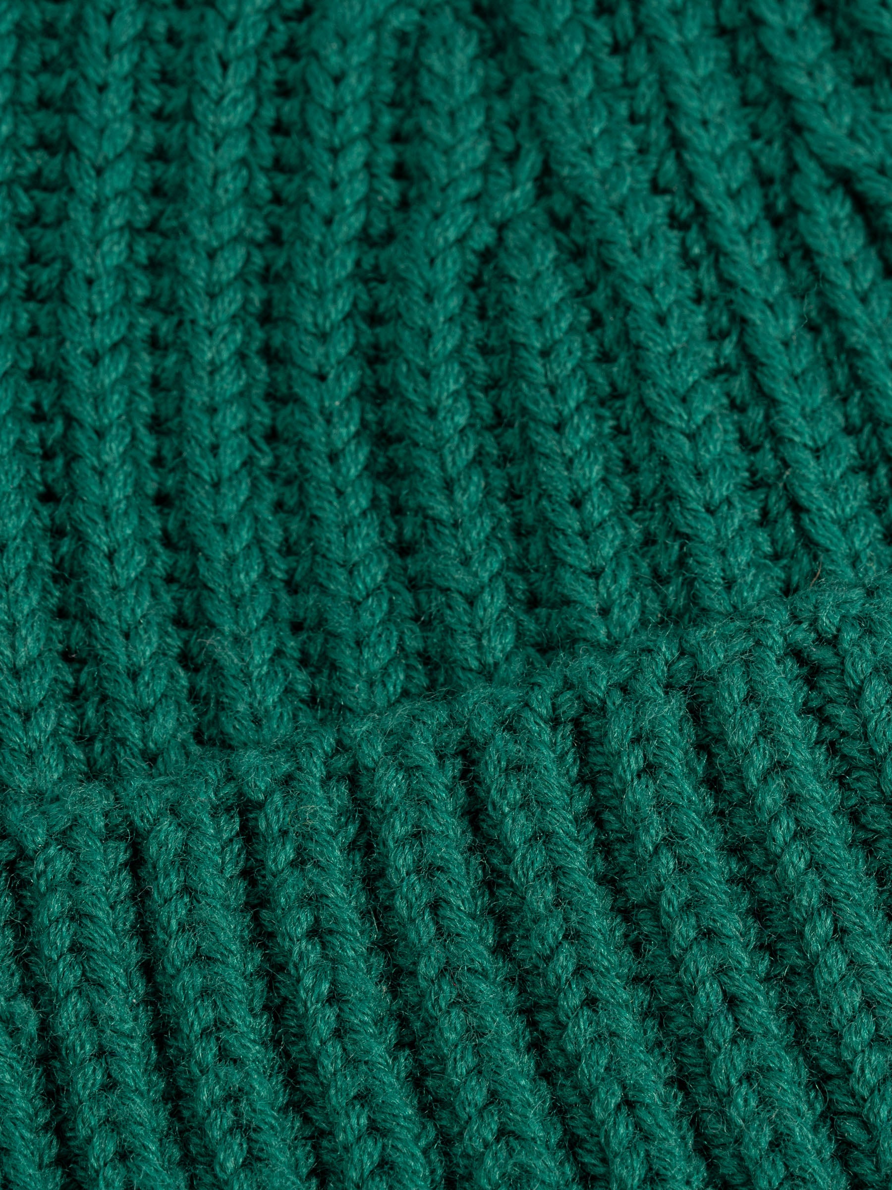 No Rooms Wool Beanie Long Green