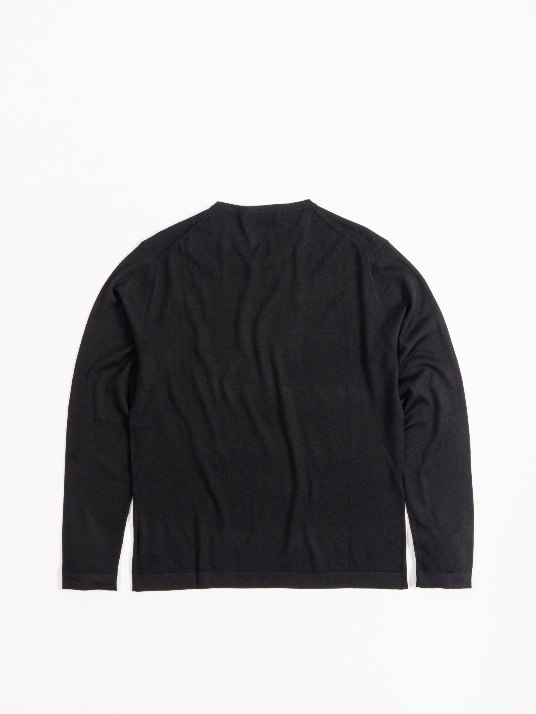 No Rooms Wool Classic Crewneck Sweater Black