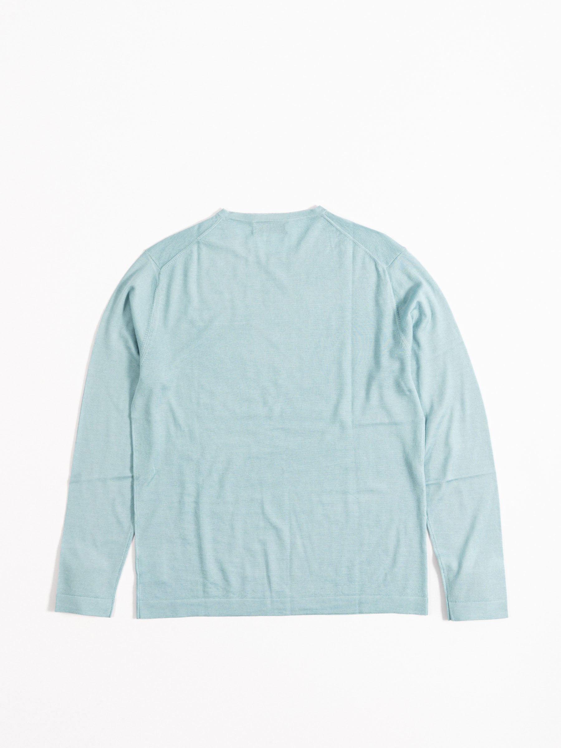 No Rooms Wool Classic Crewneck Sweater Light Blue