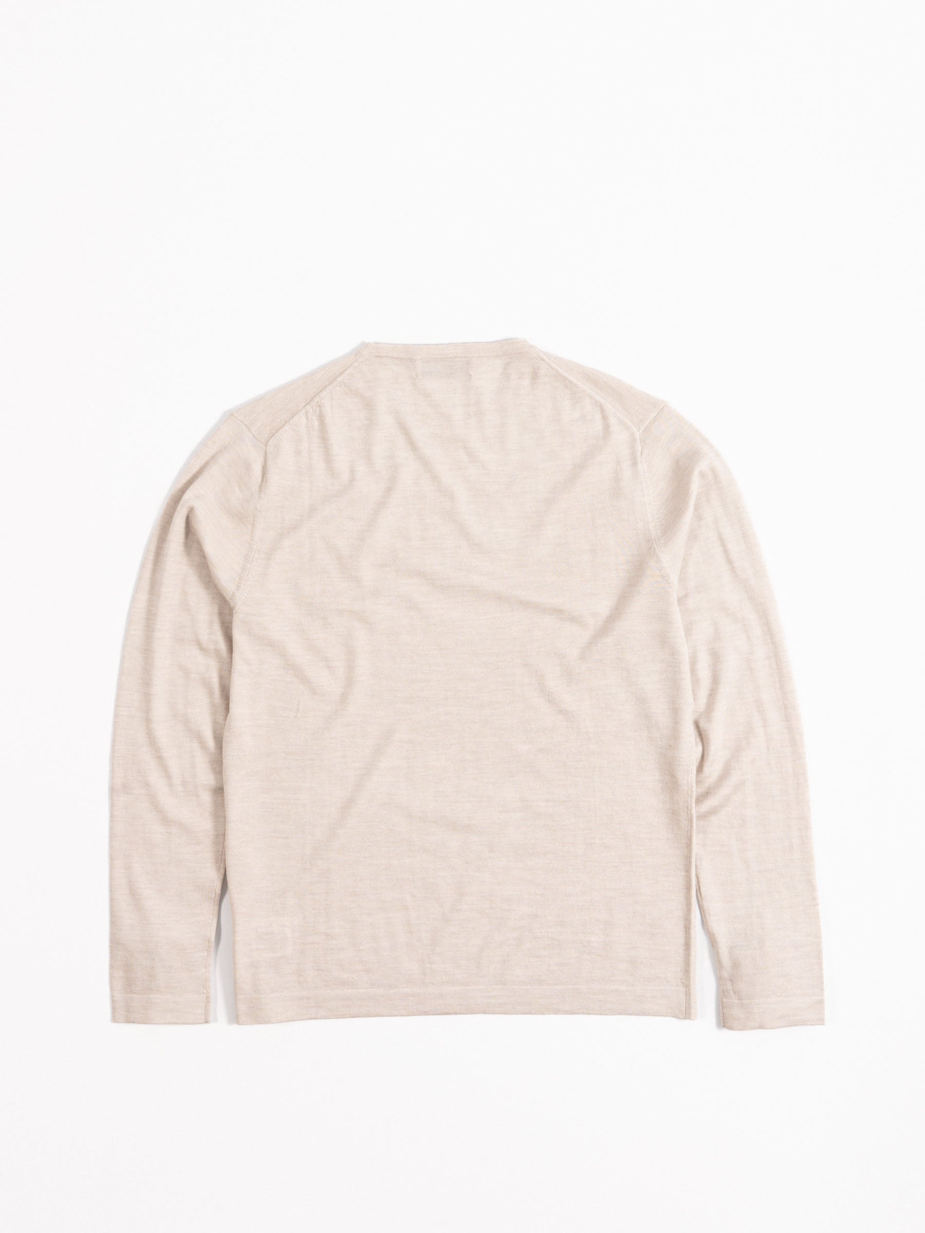 No Rooms Wool Classic Crewneck Sweater Creme