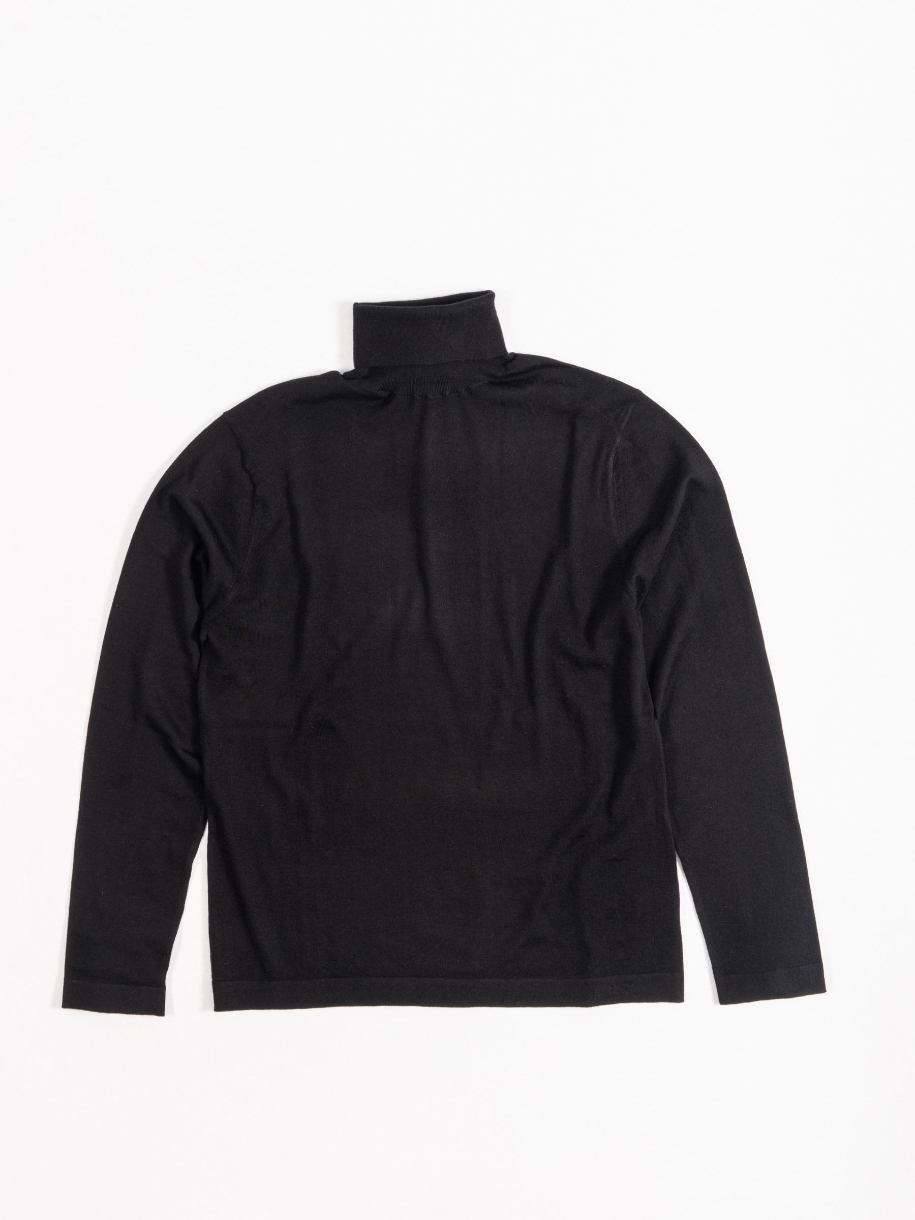 No Rooms Wool Classic Rollerneck Sweater Black