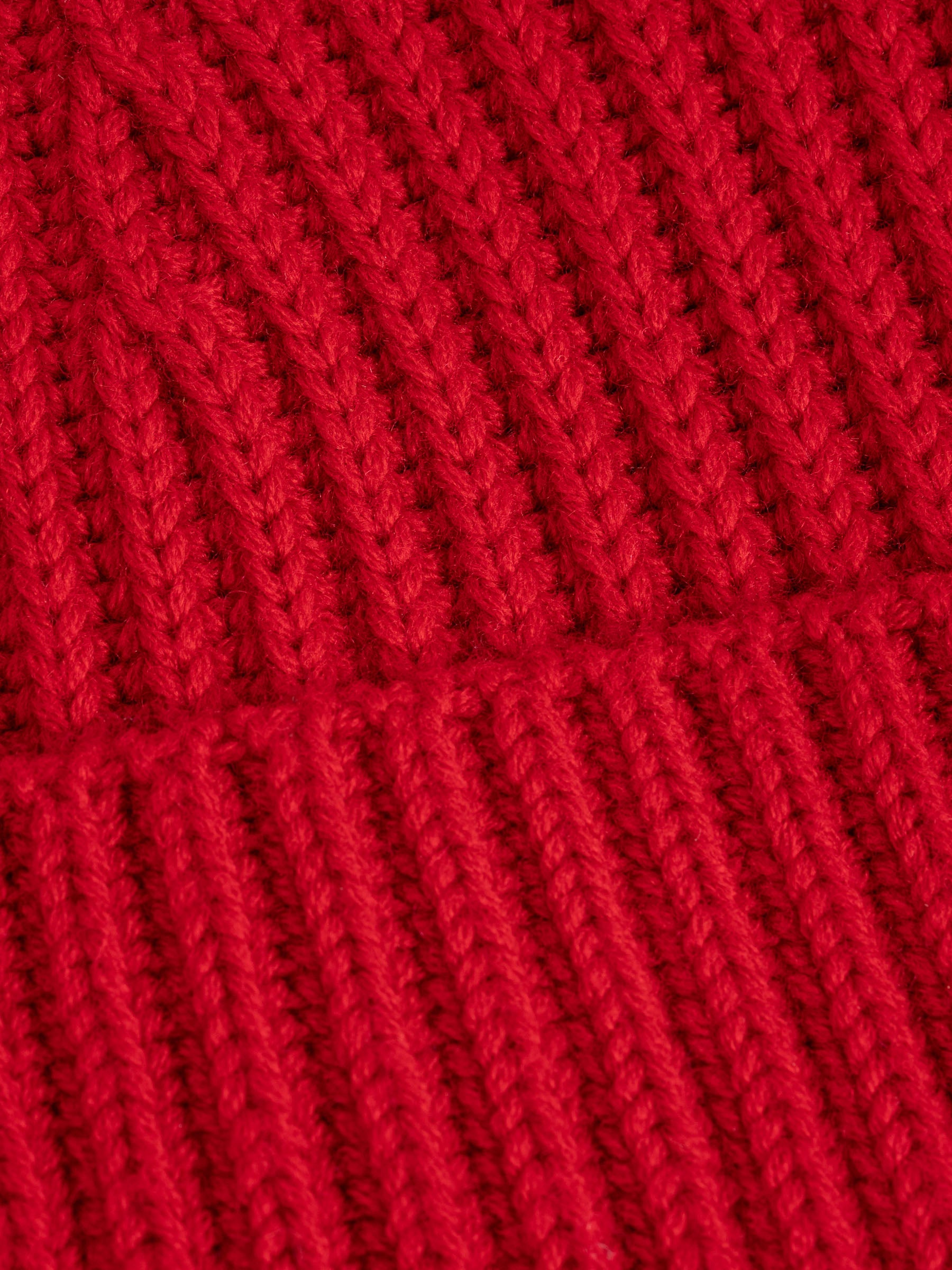 No Rooms Wool Beanie Long Red