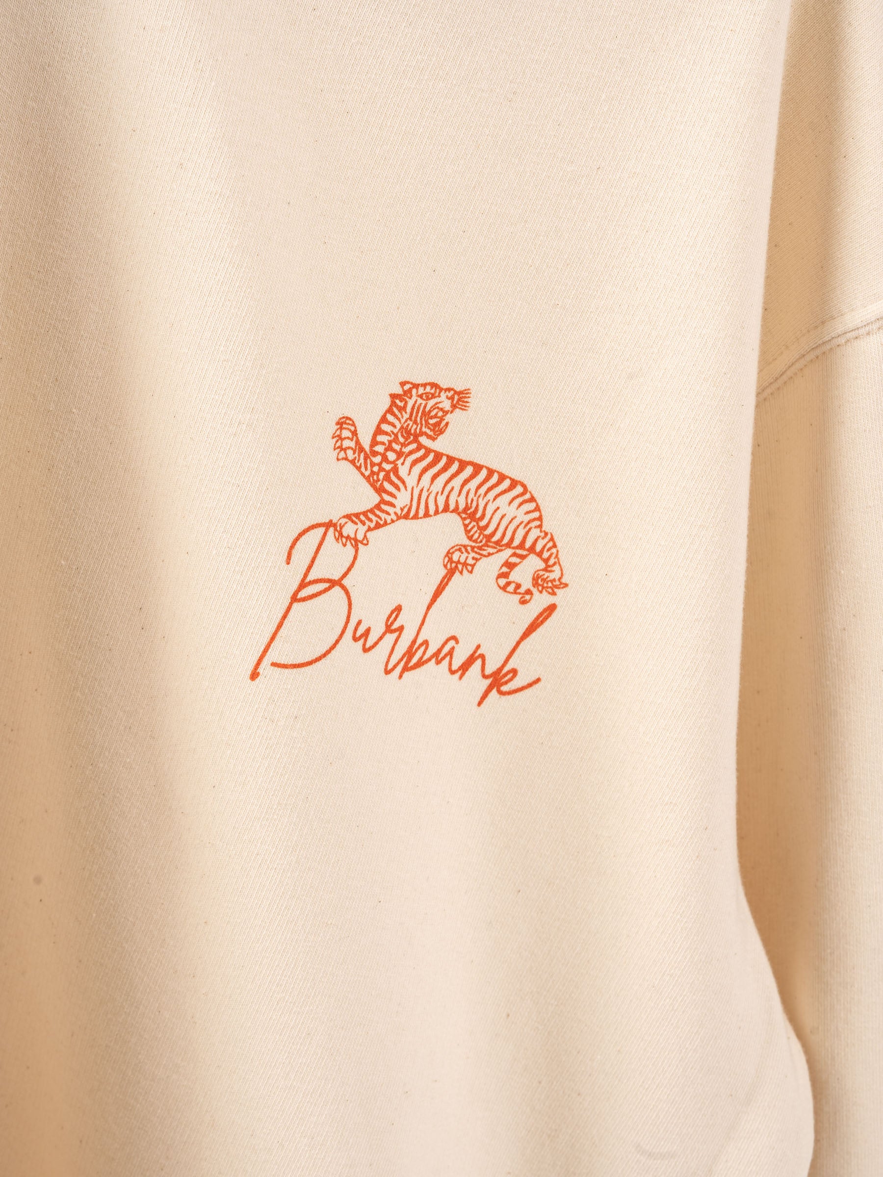 Burbank Classic Logo Crewneck Sweater Creme Melange
