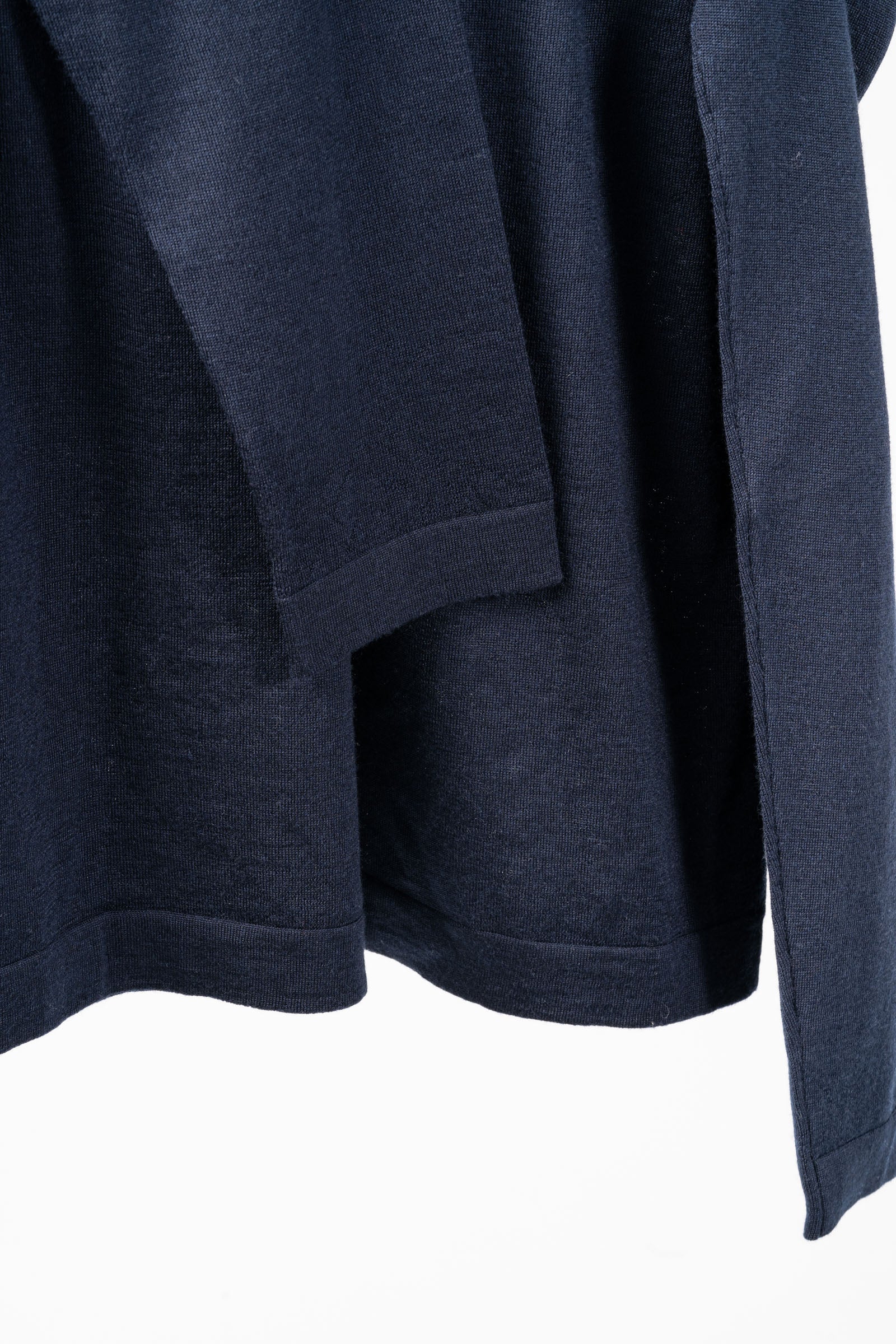 No Rooms Wool Classic Rollerneck Sweater Navy Blue
