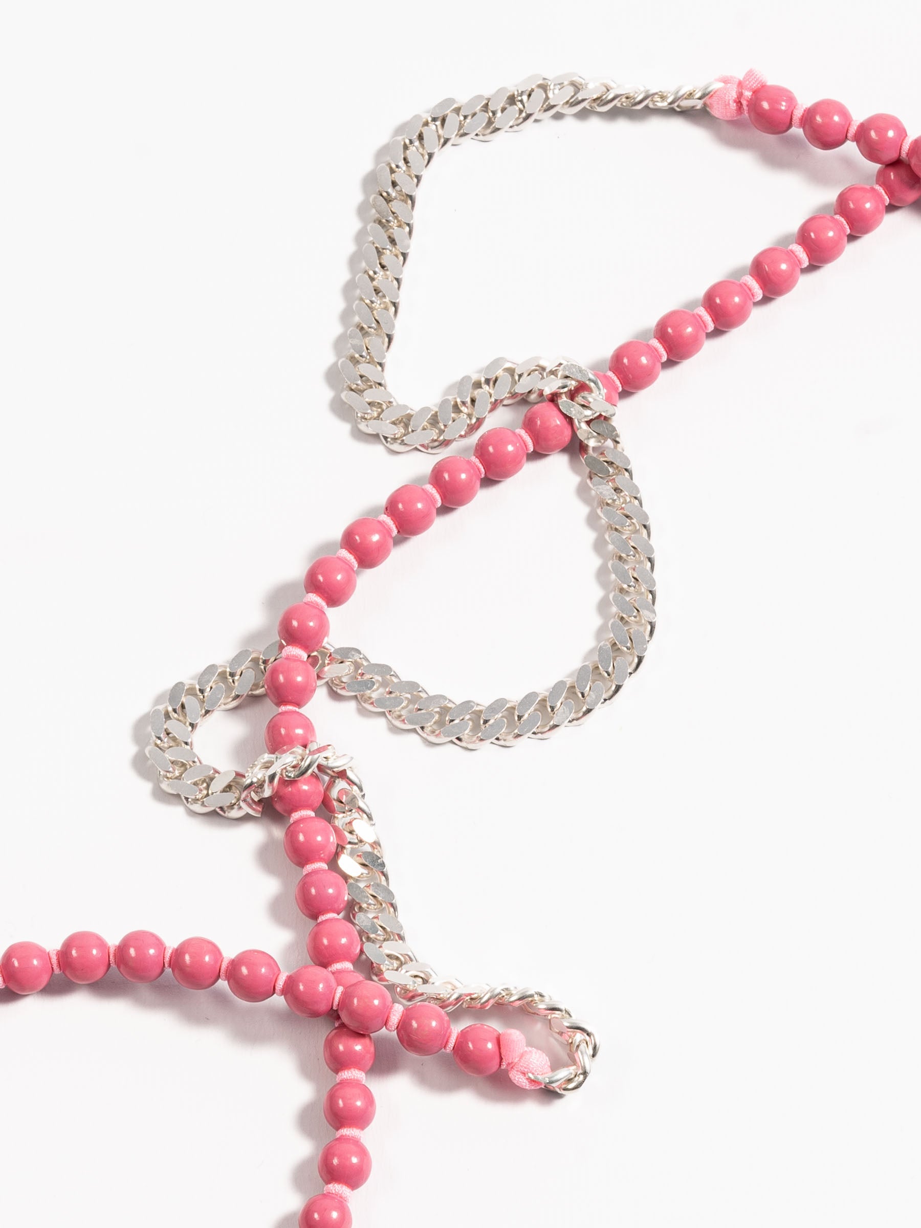 Pearls-Panzer Necklace Rose/Silver