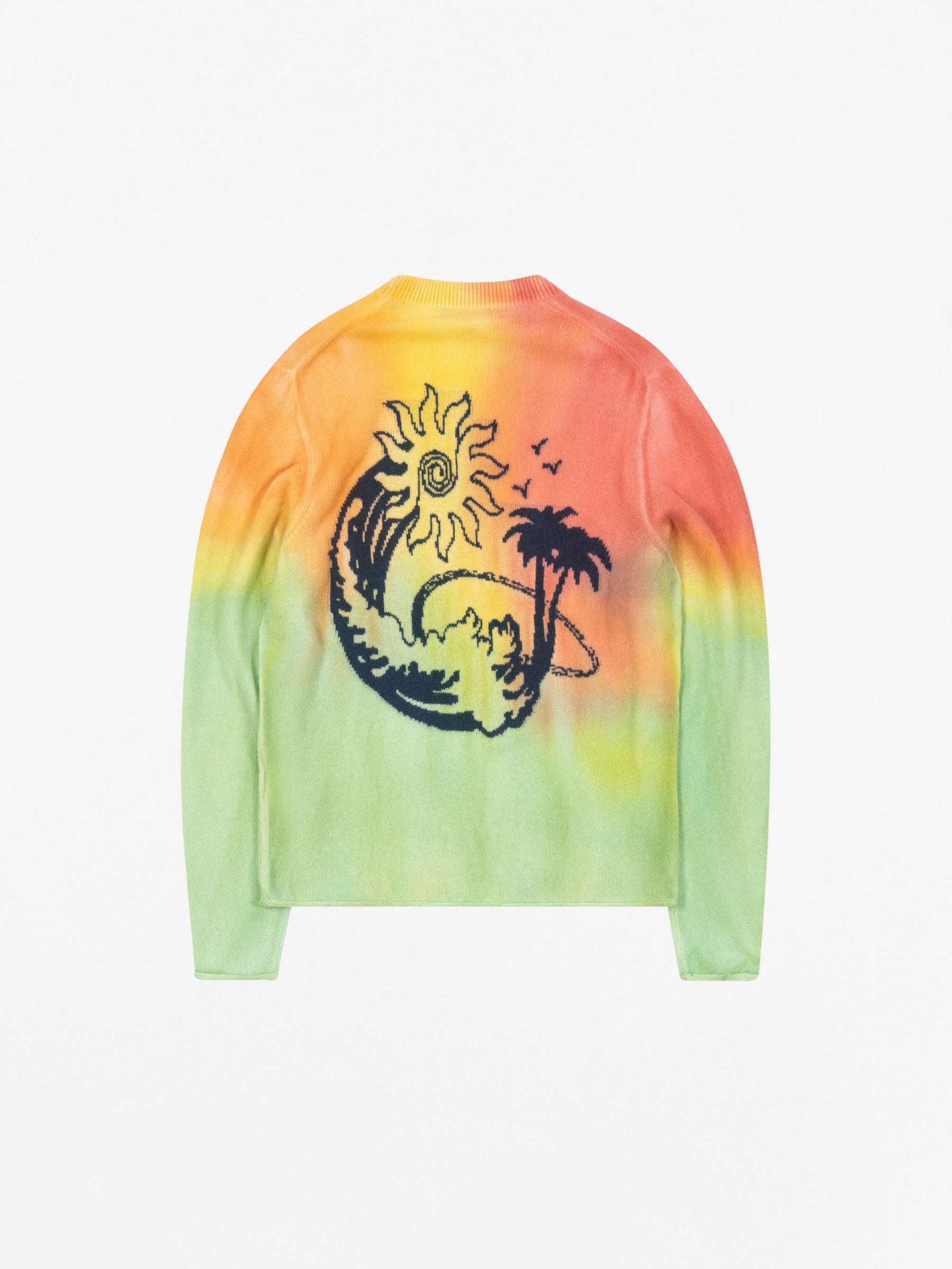 Wave Aura Crew Sweater Rainbow Airbrush