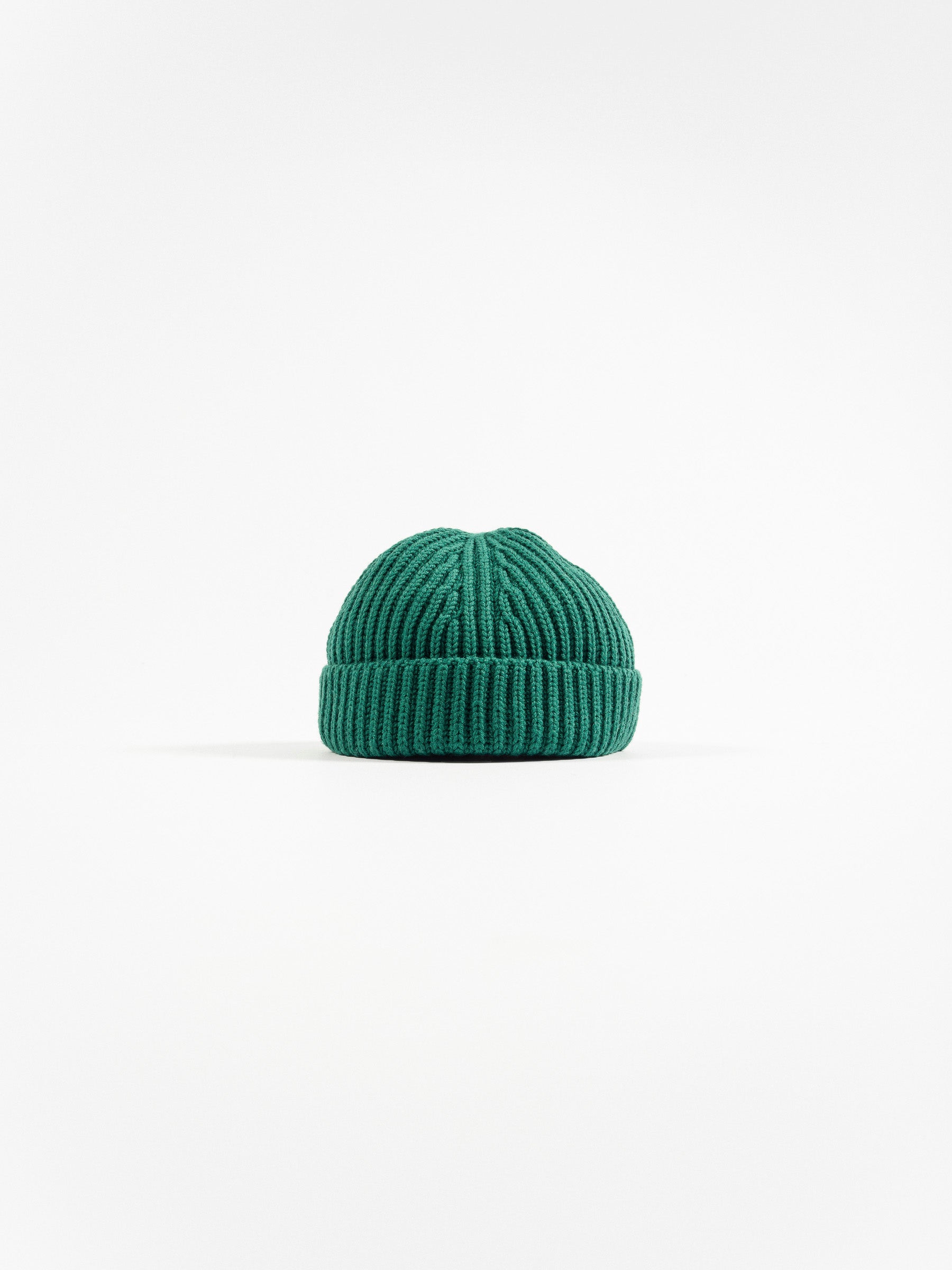 No Rooms Wool Beanie Short Green