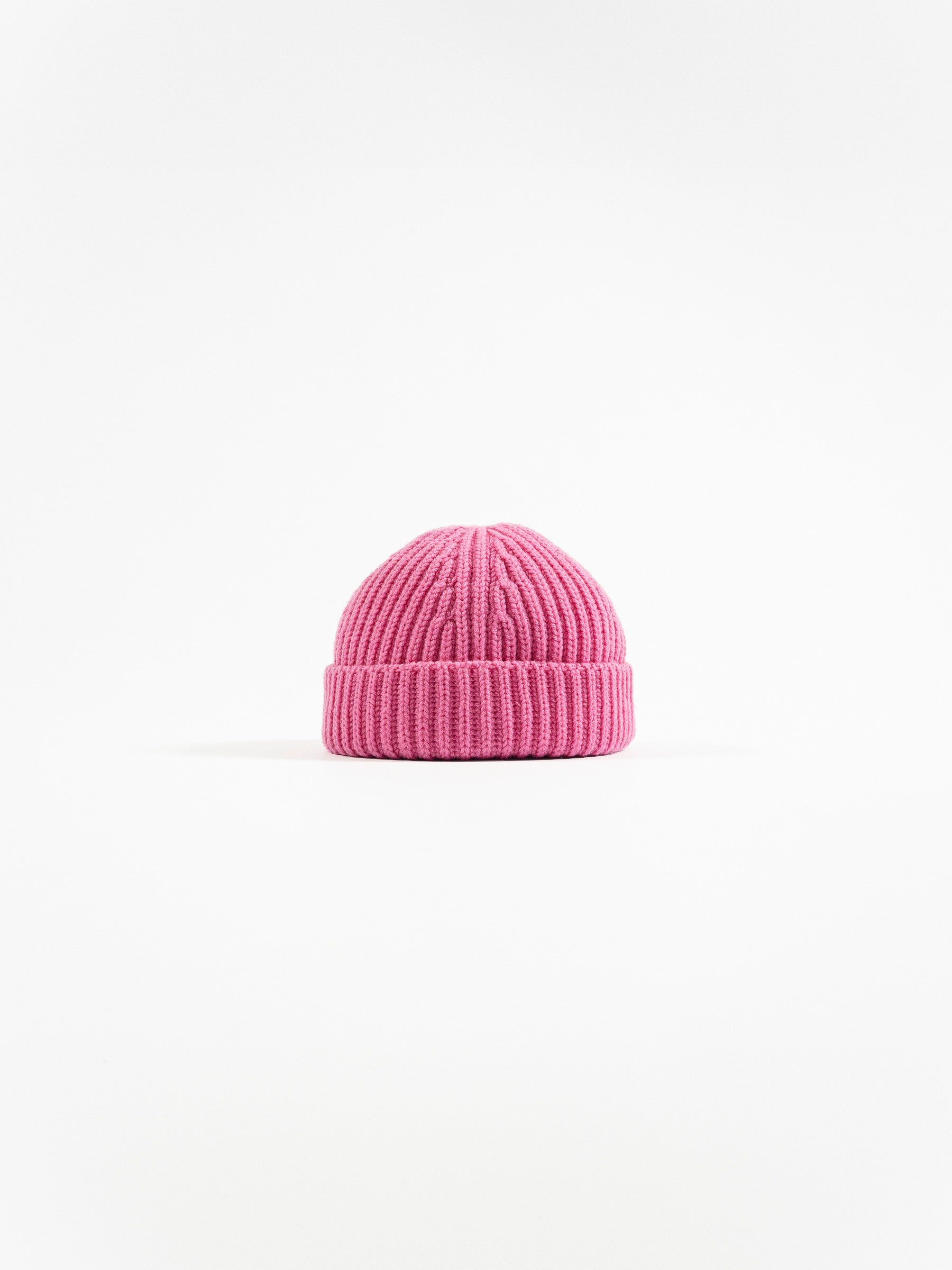 No Rooms Wool Beanie Short Pink