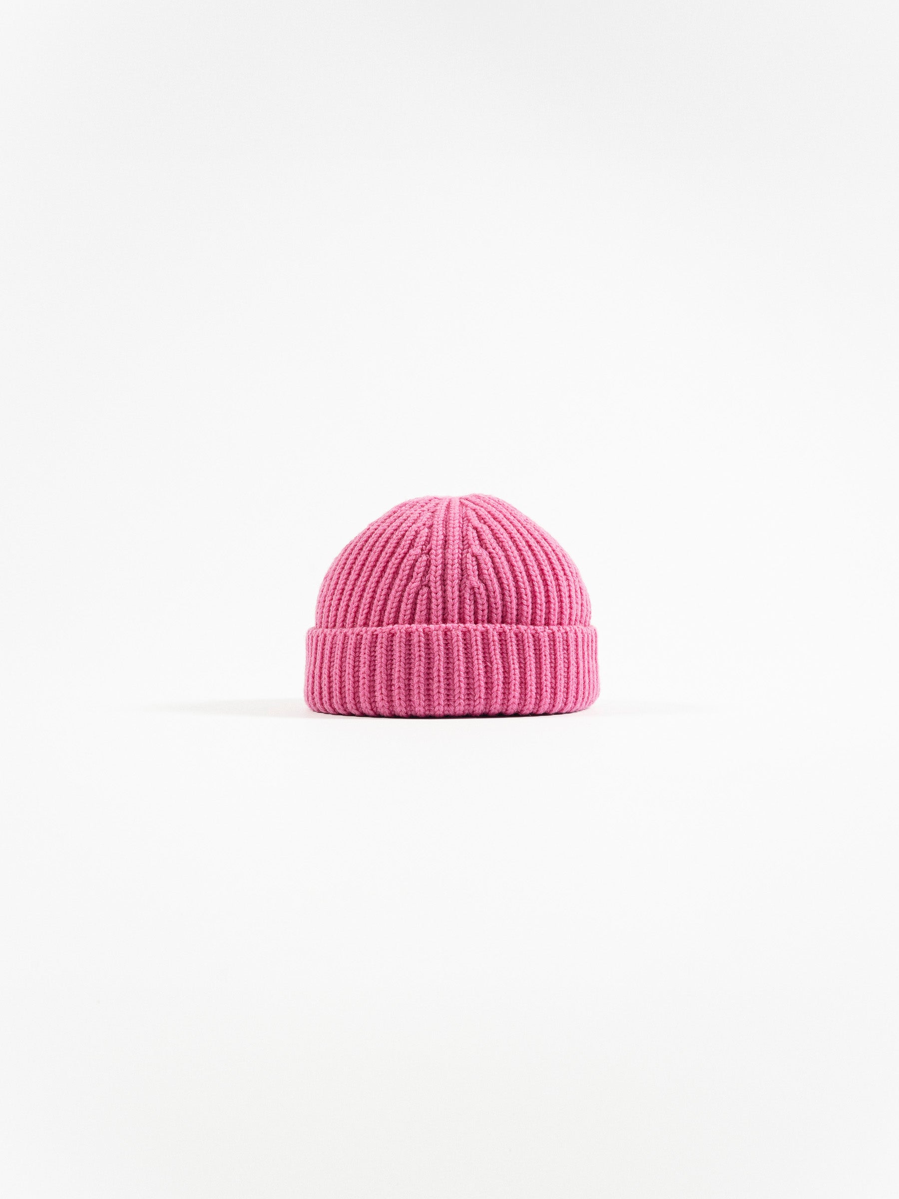 Wool Beanie Short Pink