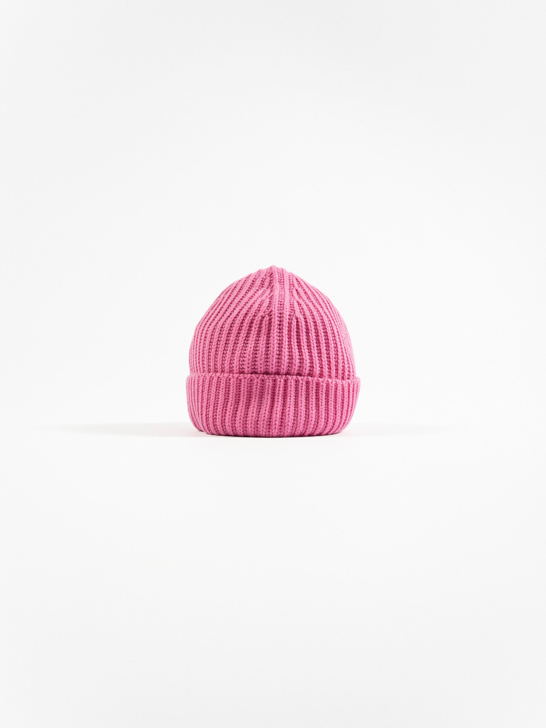 Wool Beanie Long Pink