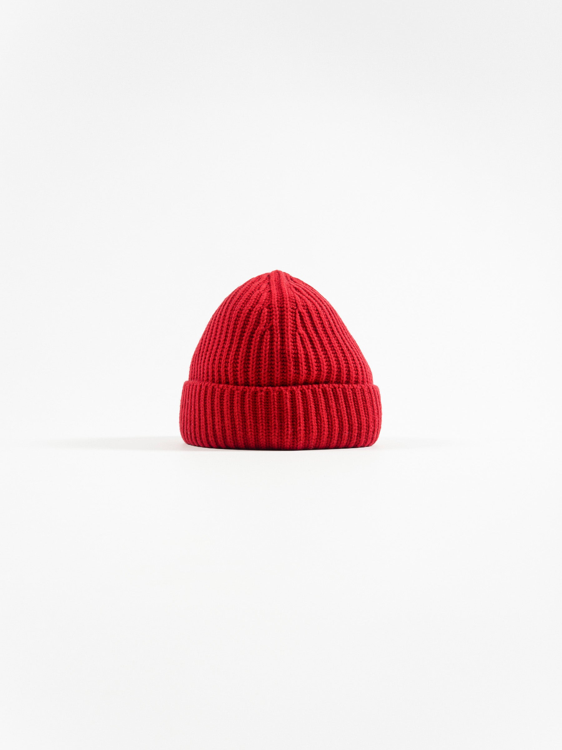 Wool Beanie Long Red