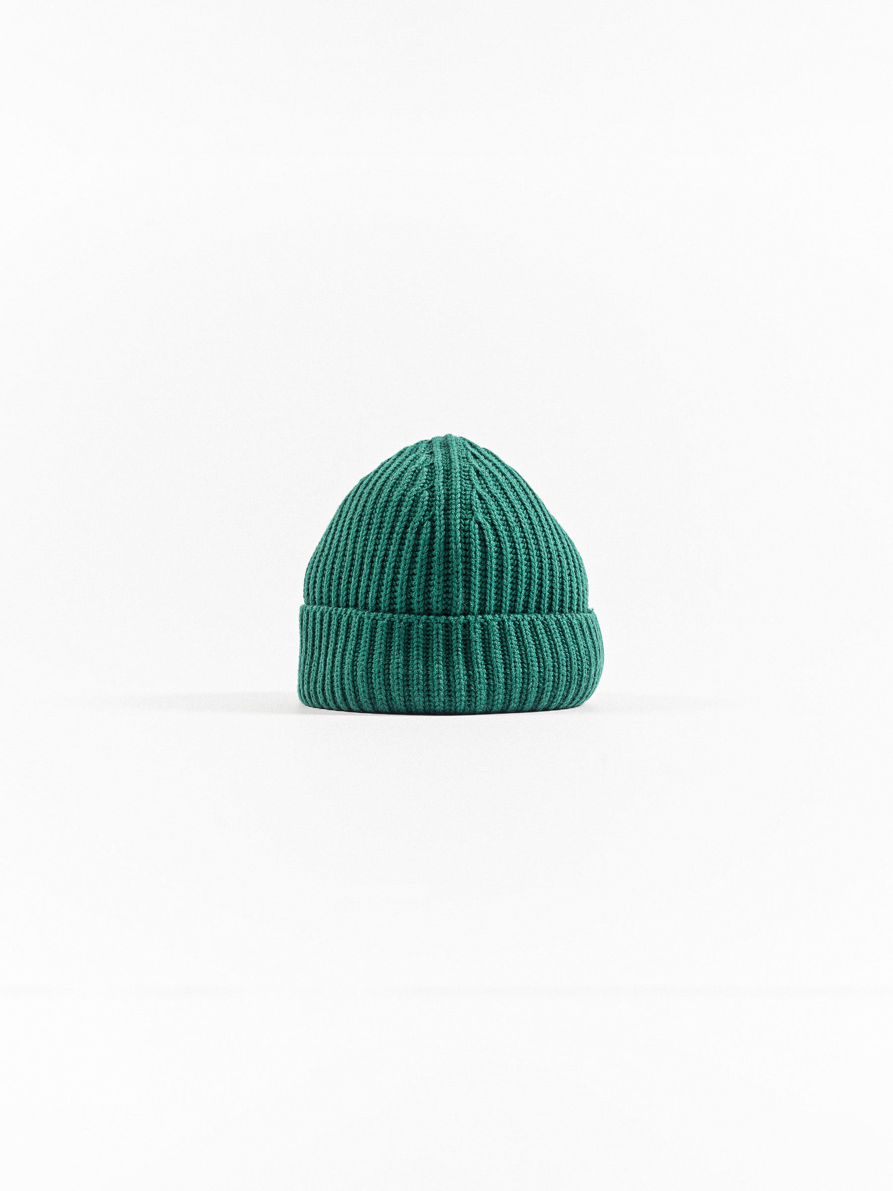 No Rooms Wool Beanie Long Green