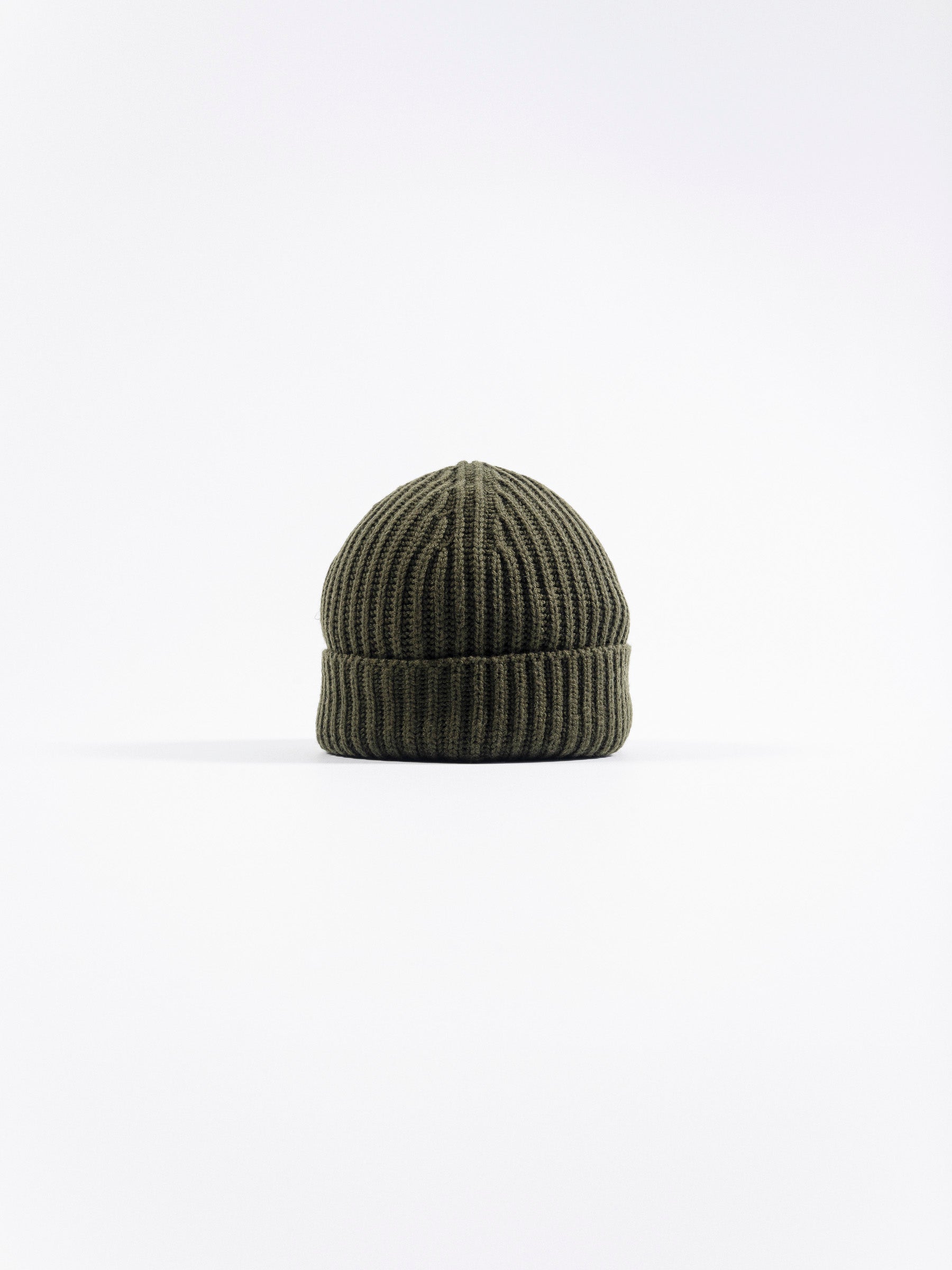 Wool Beanie Long Khaki