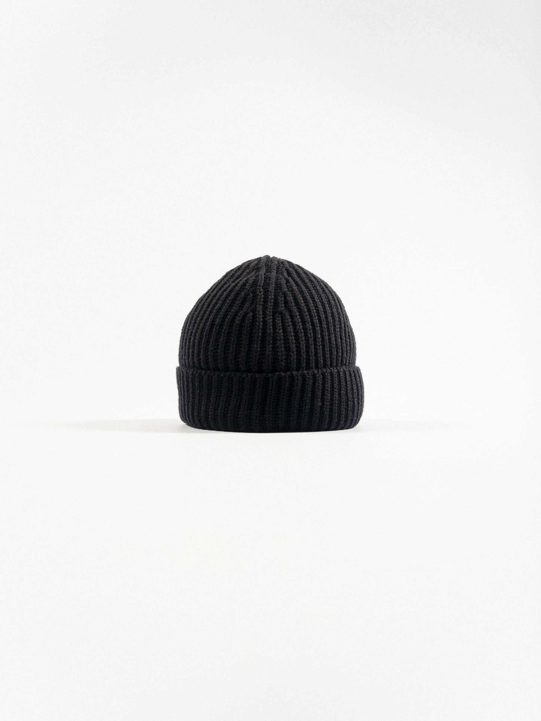 Wool Beanie Long Black