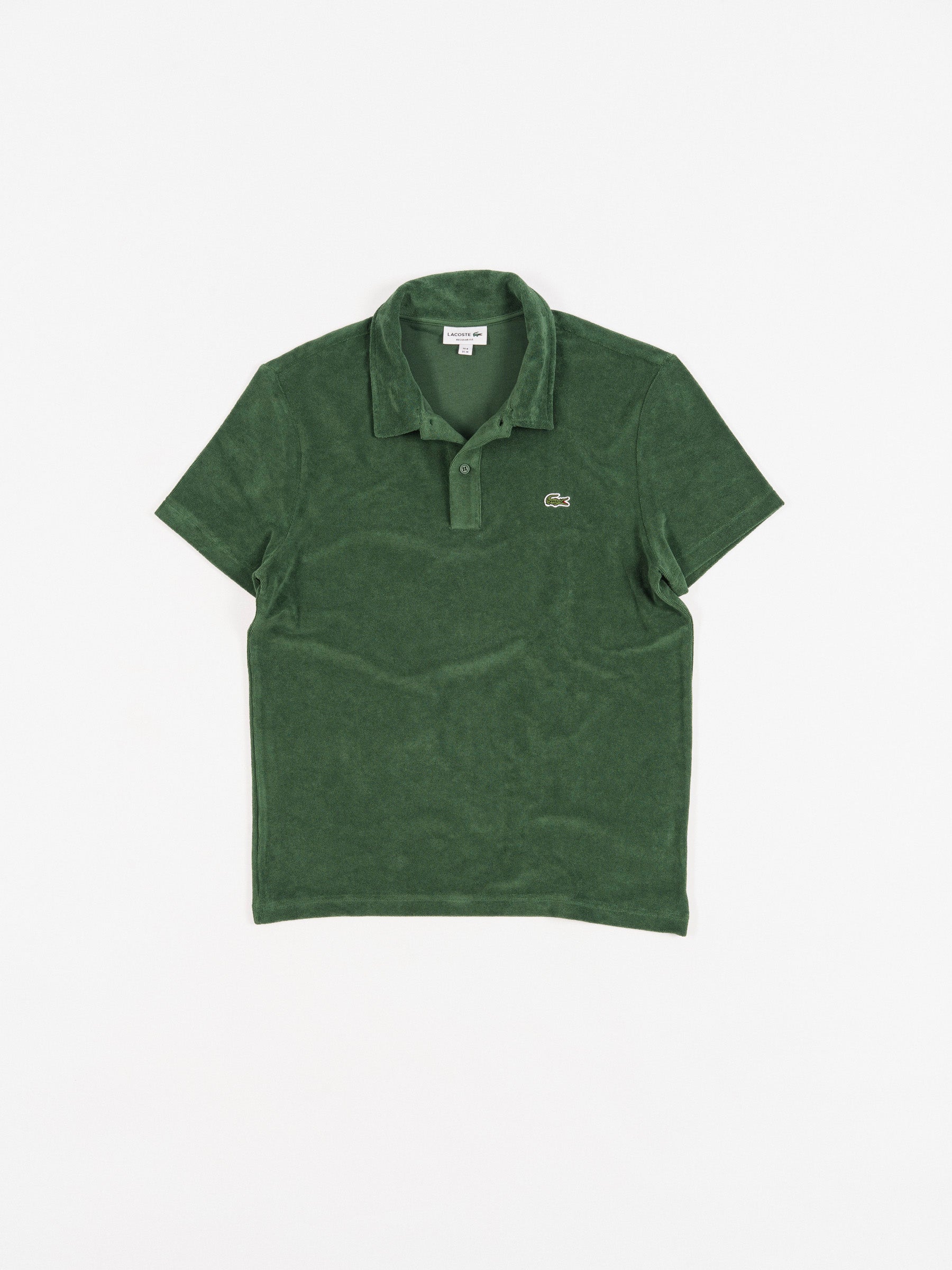 Regular Fit Terry Polo Green