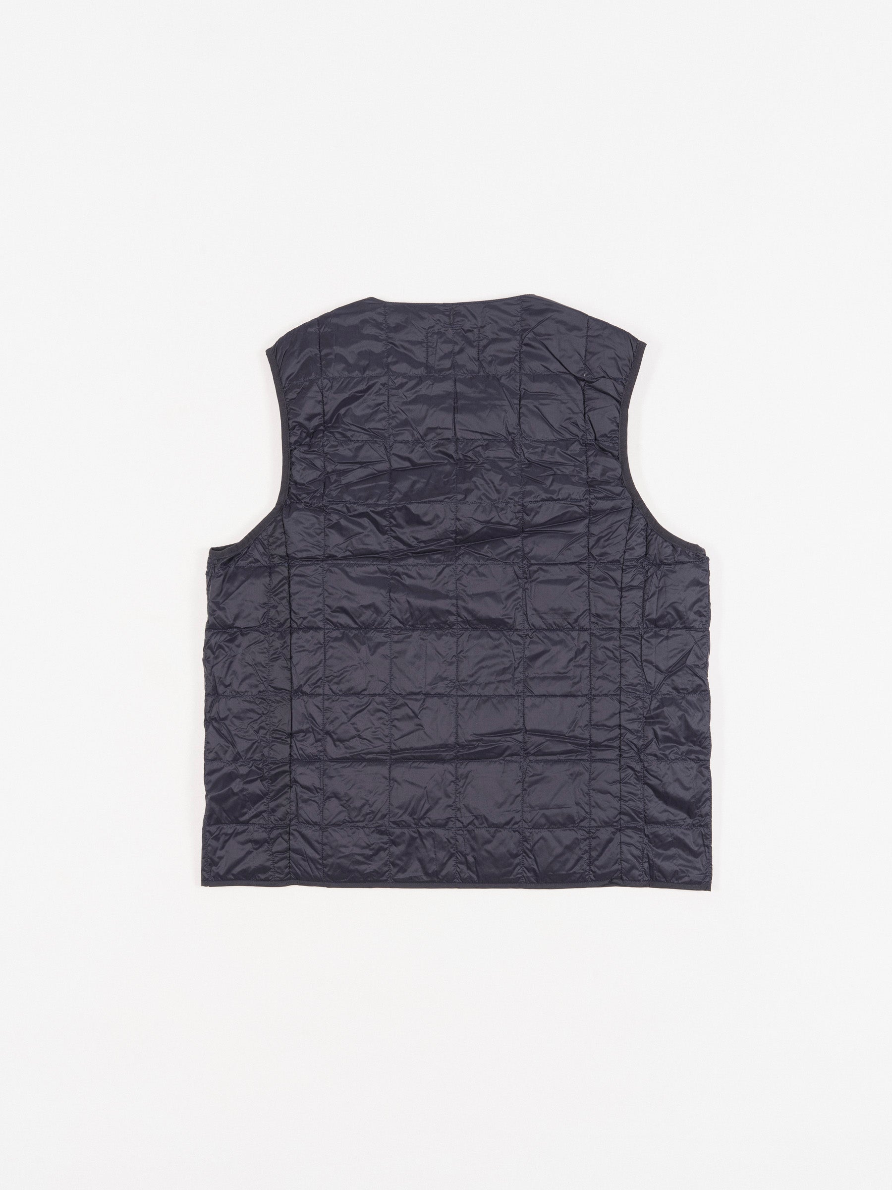 Crew Neck Button Down Vest Navy