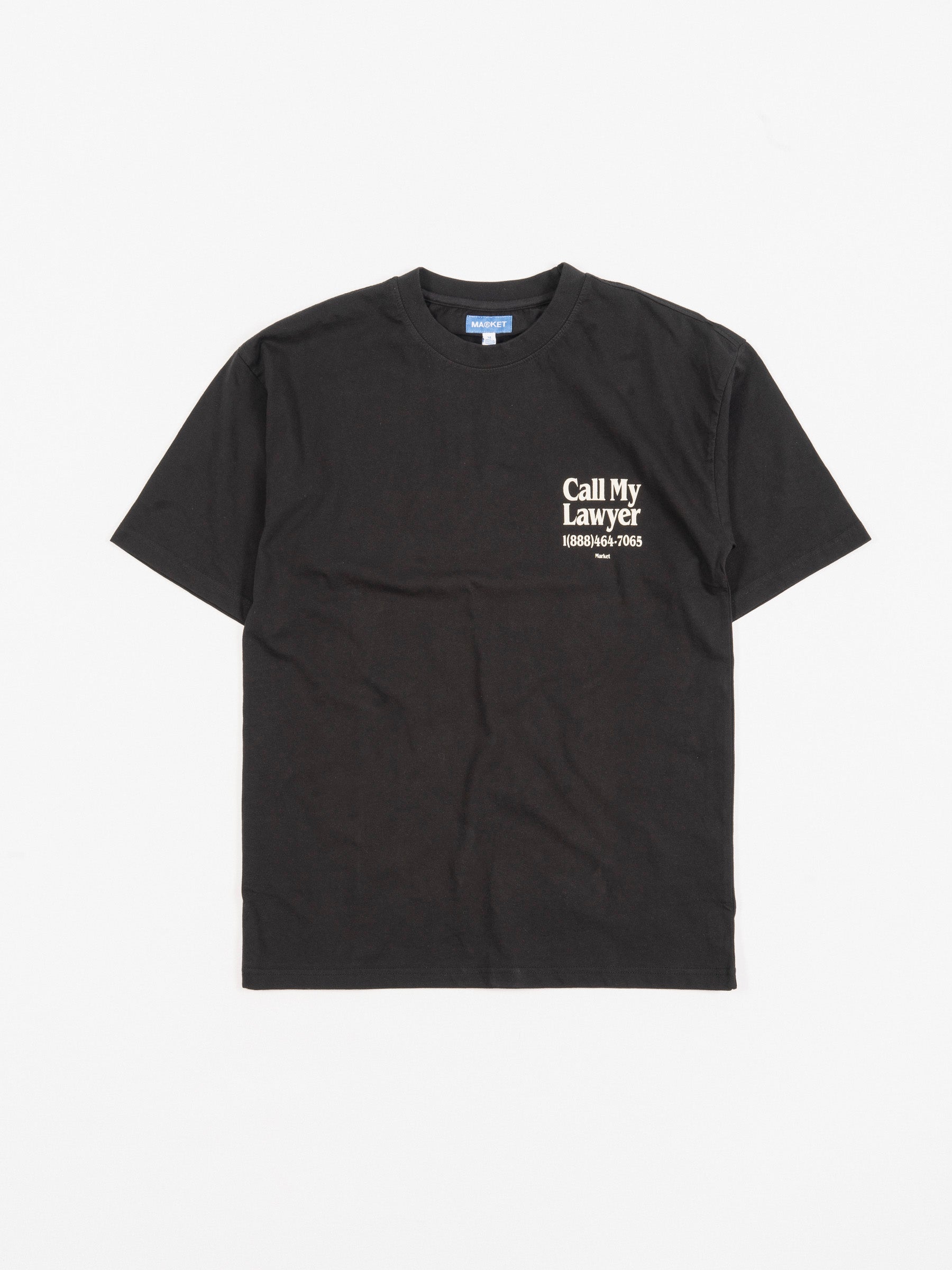 Call My Lawyer Tee Washed Black
