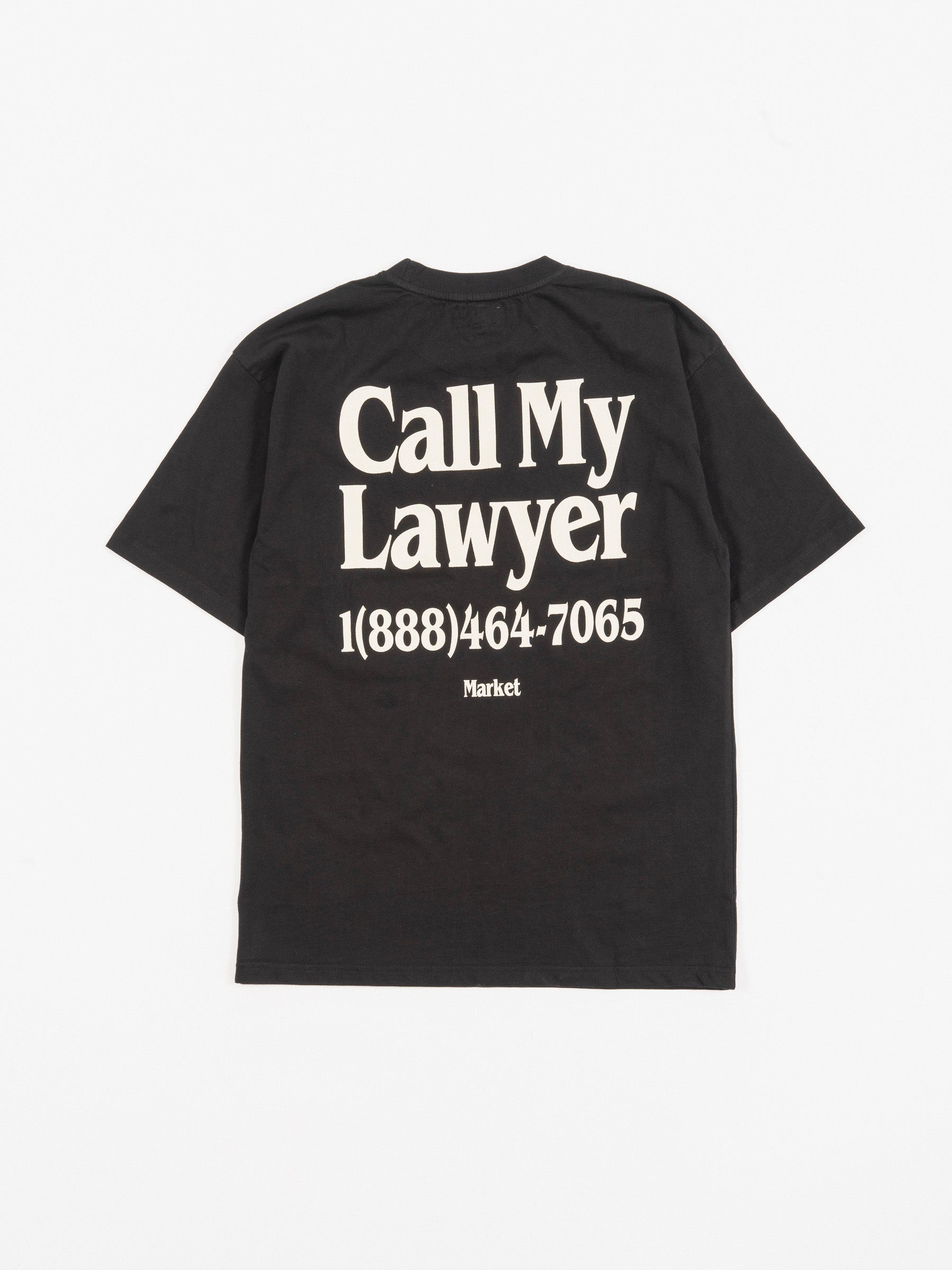 Call My Lawyer Tee Washed Black