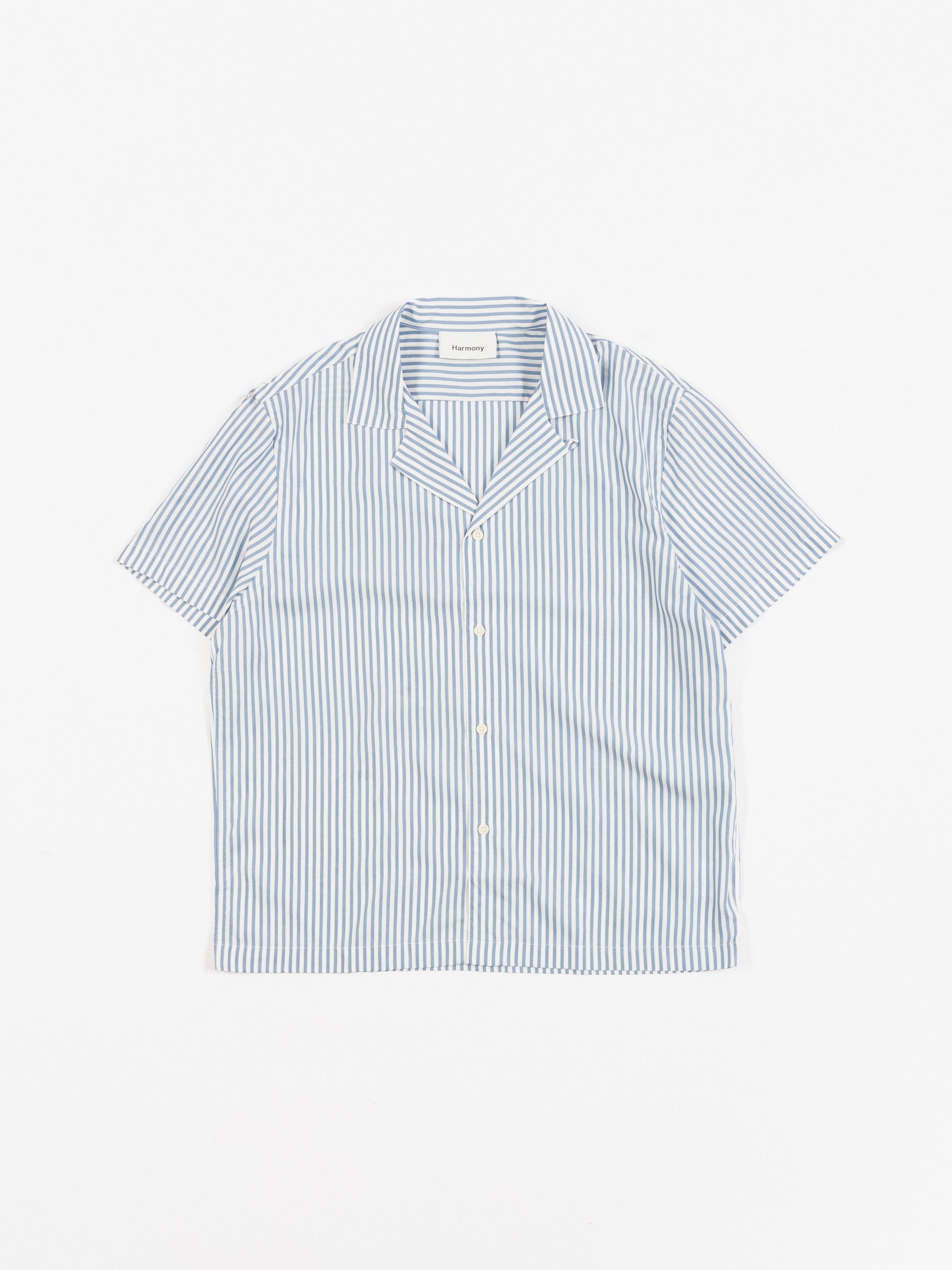 Christophe Striped Short Sleeve Shirt Blue/White
