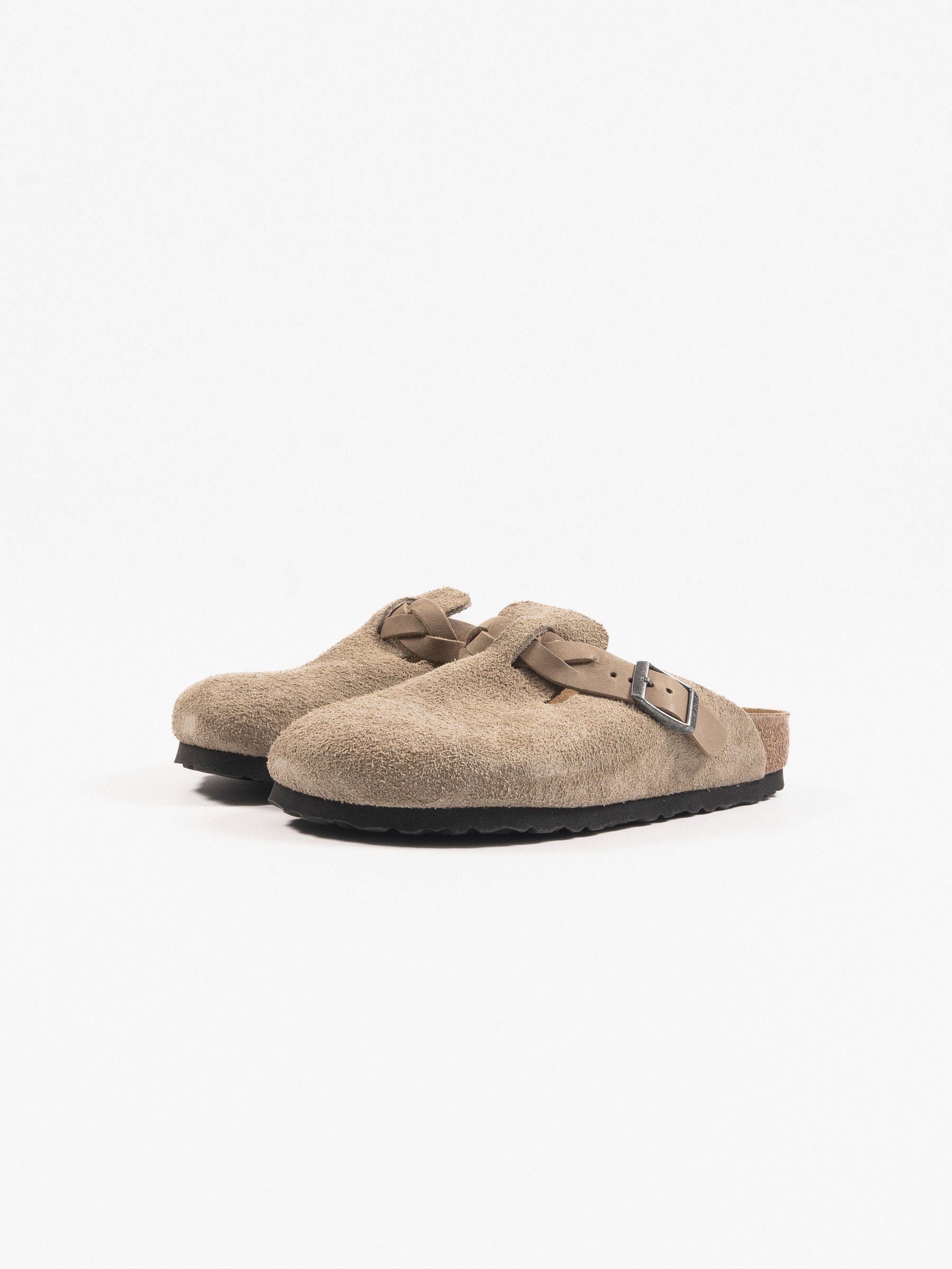 Boston Braided Suede Leather Taupe