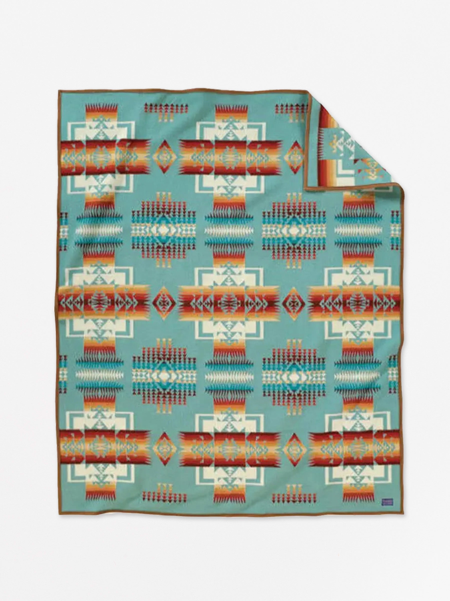 Chief Joseph Jacquard Robe Aqua Blue