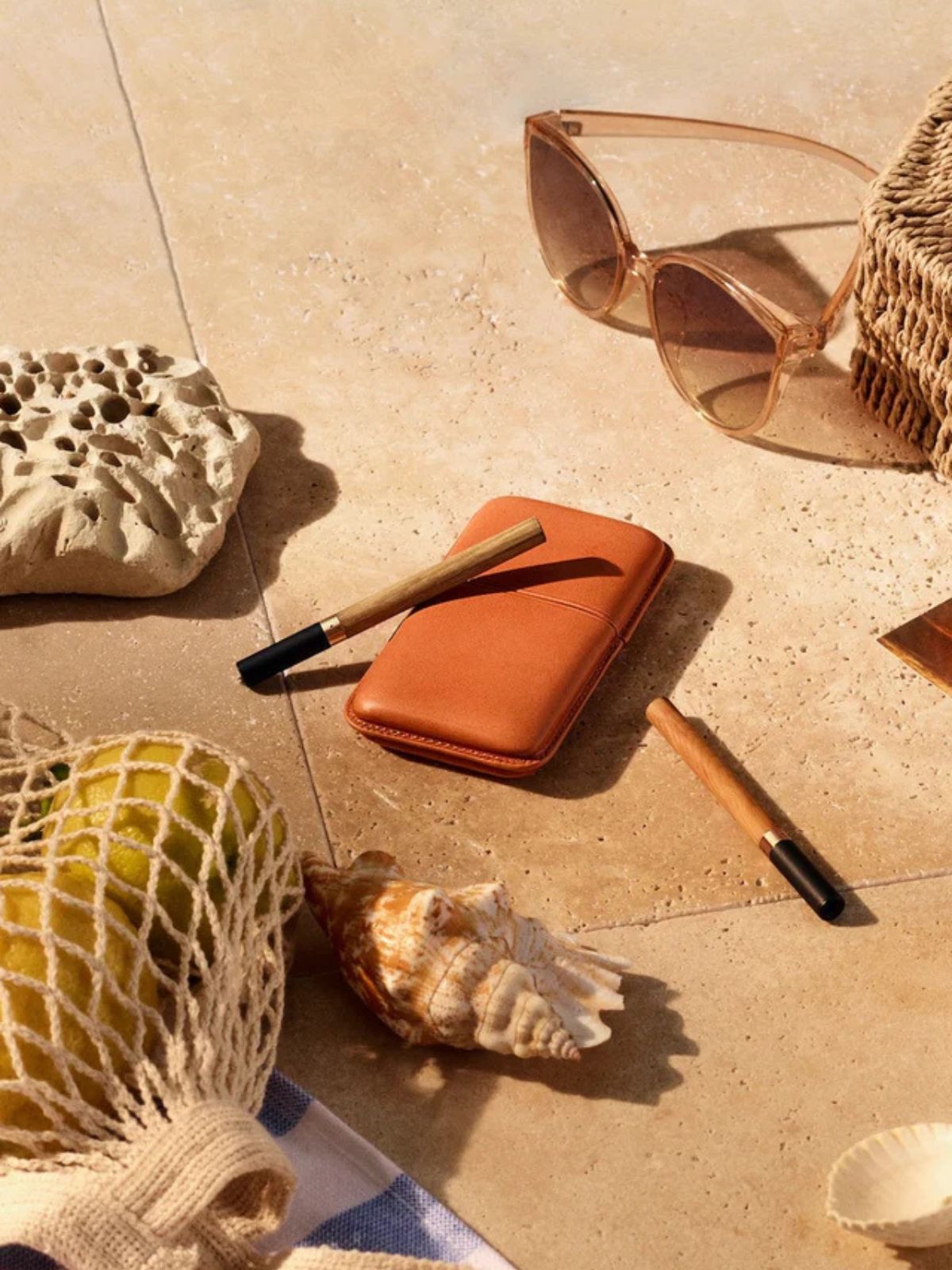 Carnault Antibes Leather Terracotta Beige