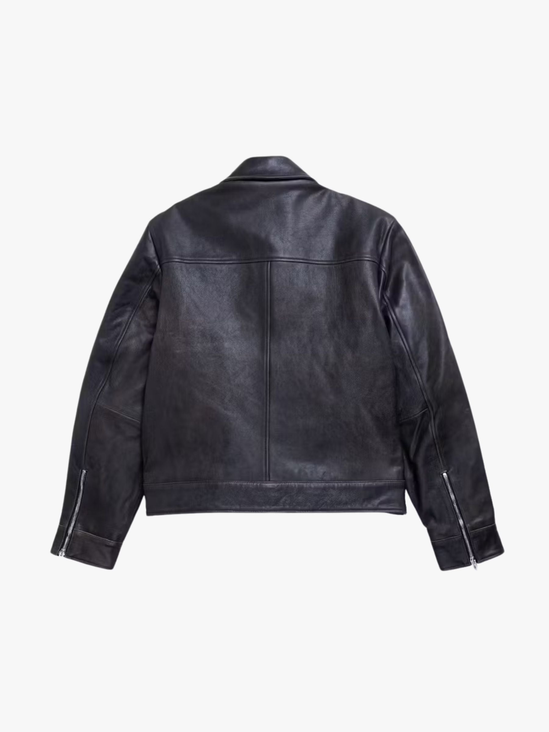 Berner Kuehl Moto Distressed Leather Jacket Black
