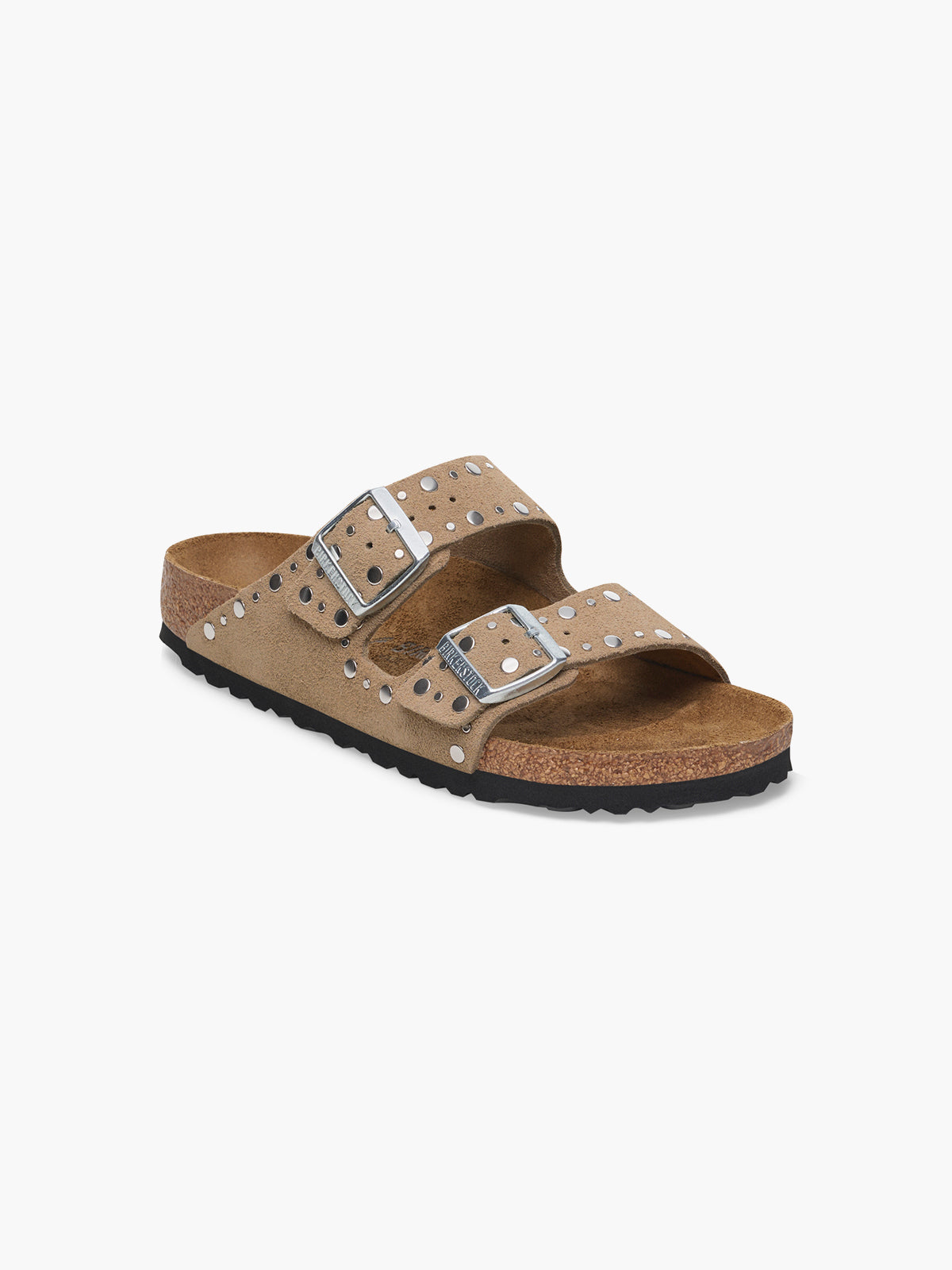 Birkenstock Arizona Rivet Studs Suede Leather Taupe