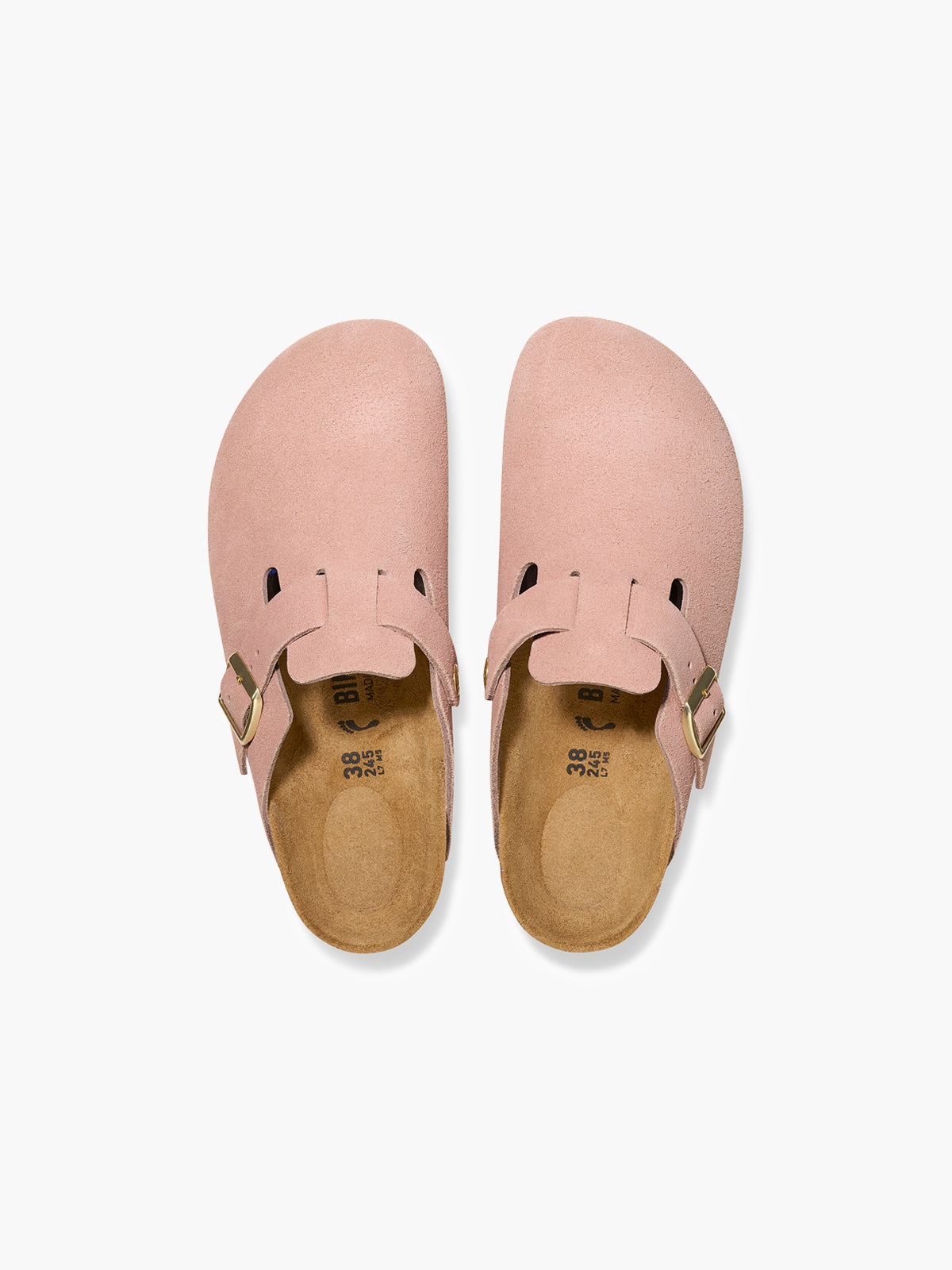 Birkenstock Boston Suede Leather Light Rose