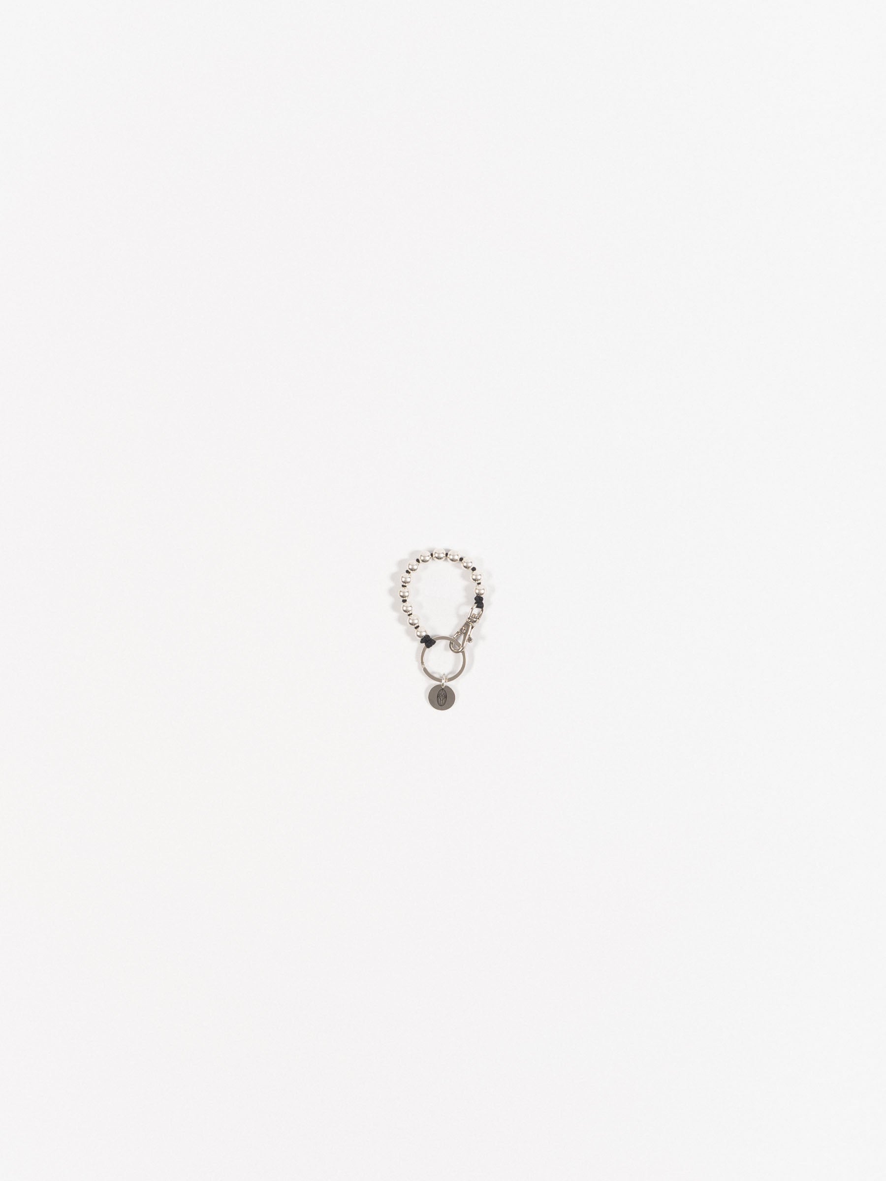 x Ina Seifart Pearls Short Keychain Silver/Black