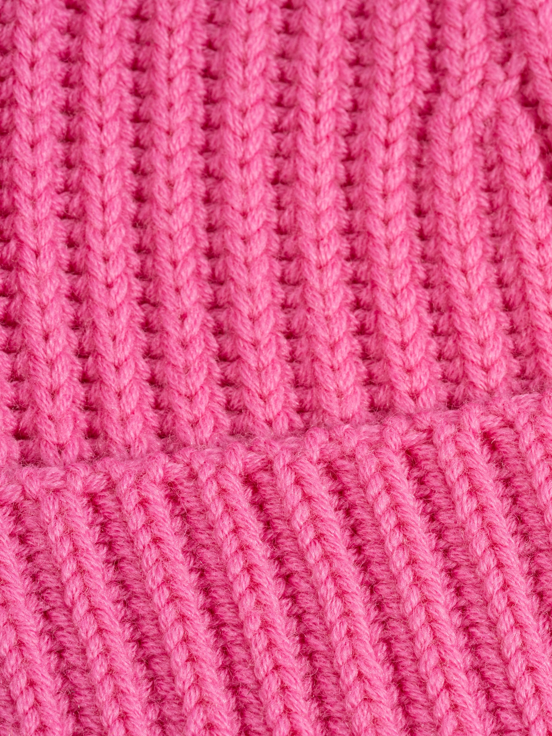 Wool Beanie Long Pink