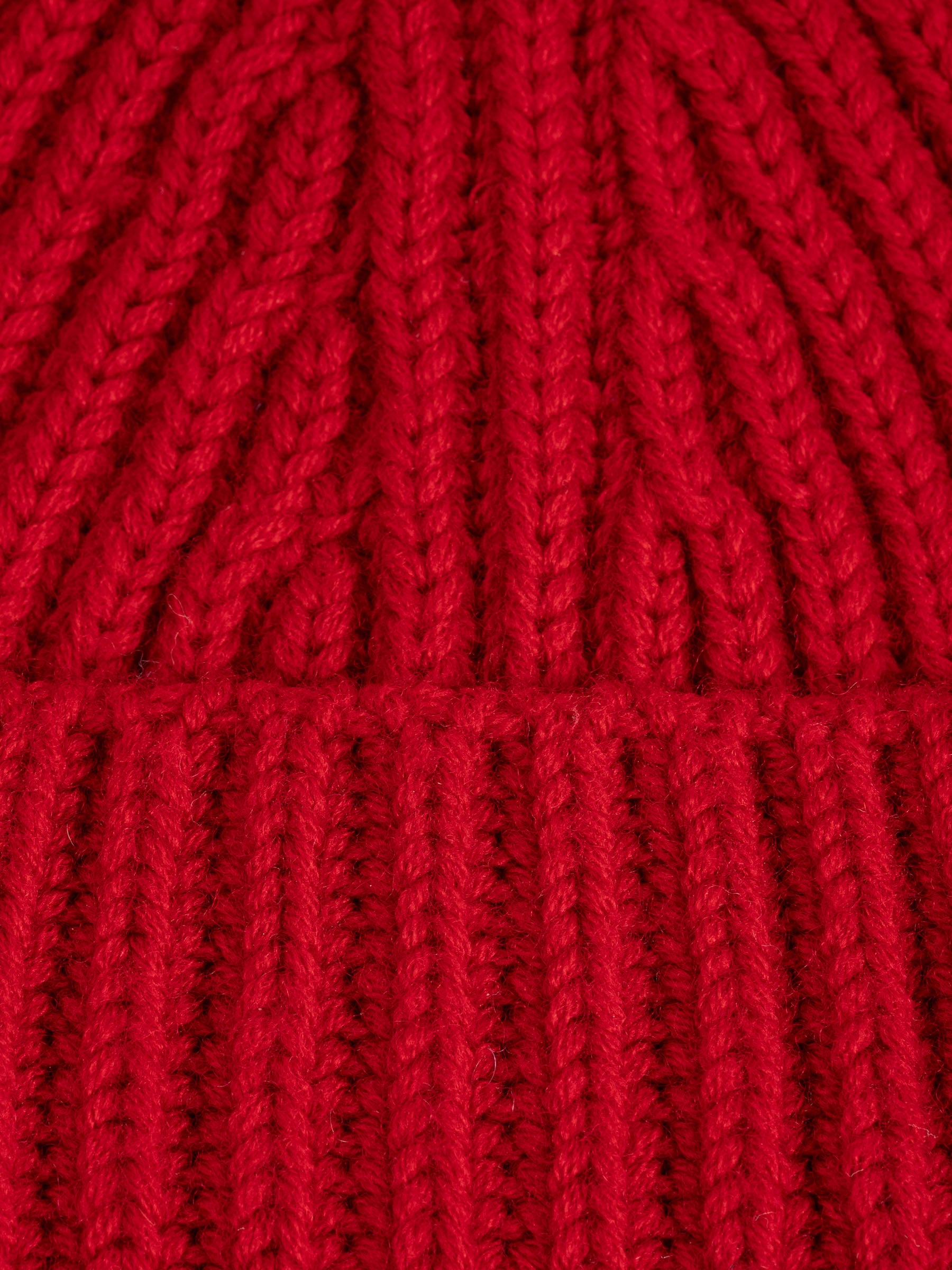 Wool Beanie Short Red