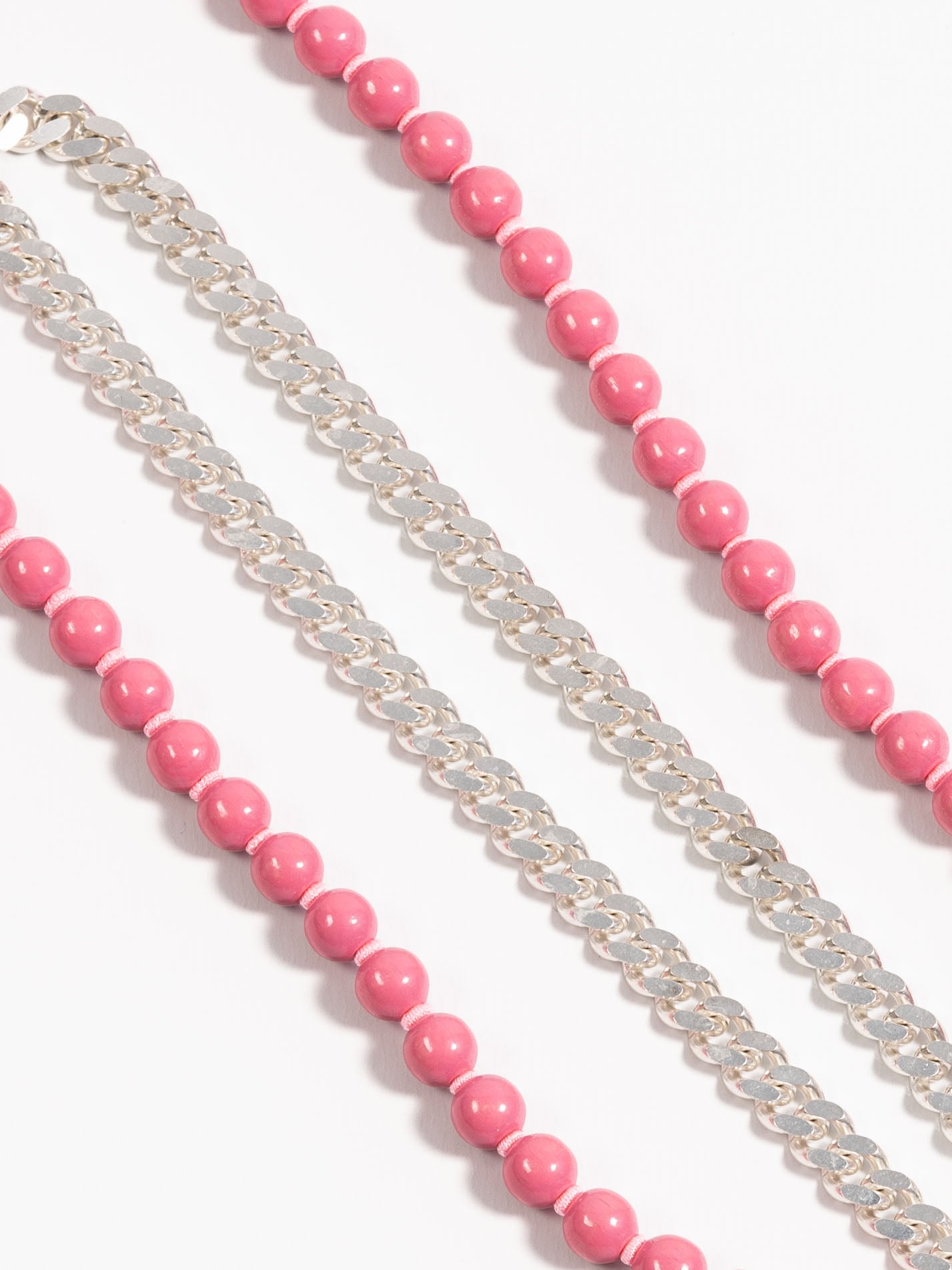 Pearls-Panzer Necklace Rose/Silver