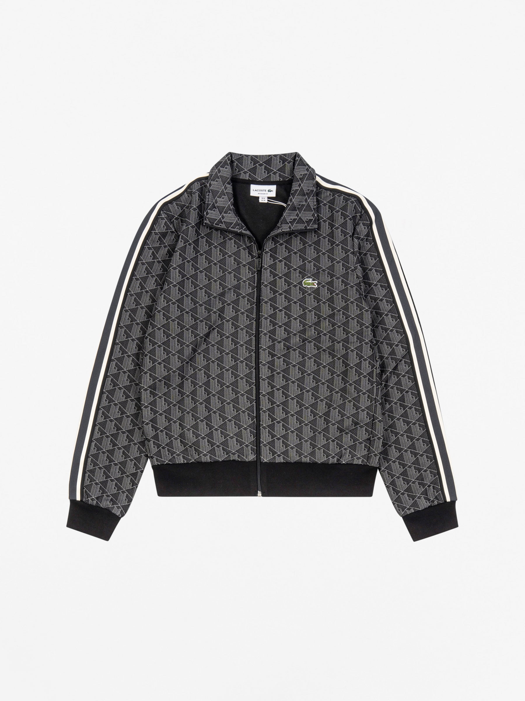 Jacquard Paris Monogram Track Jacket Black