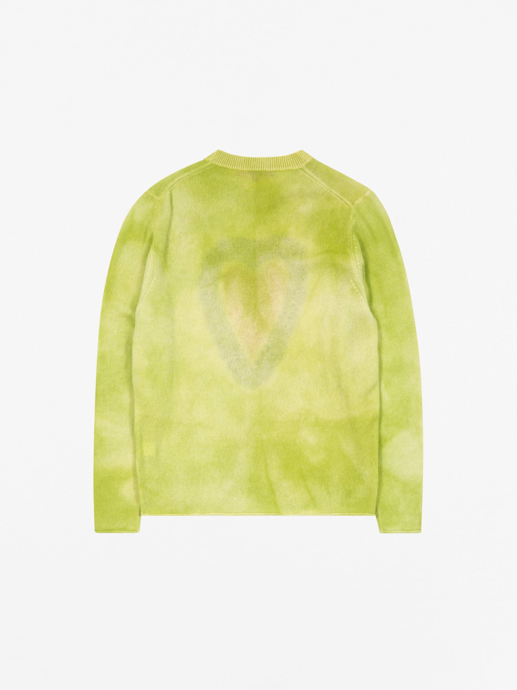 Heart Dye Crew Sweater Green