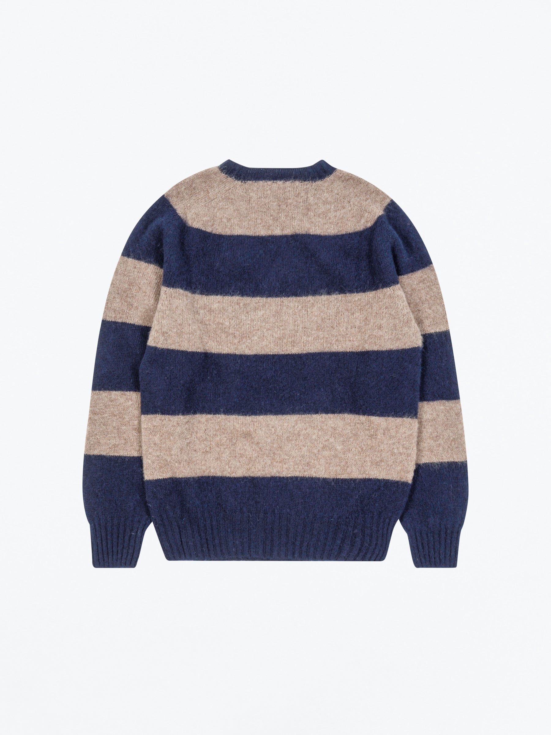 Suedehead Stripe Jumper Navy/Camel