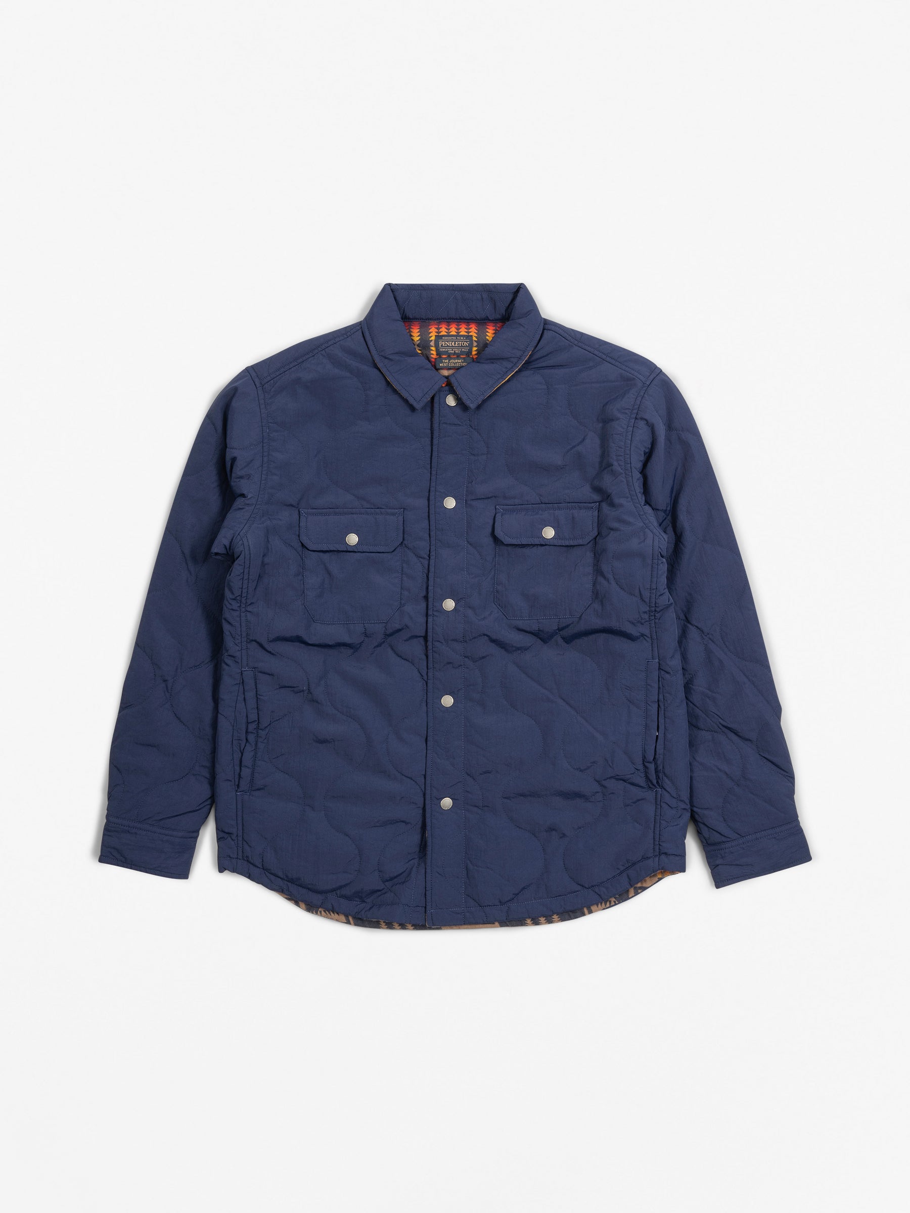 Reversible Quilted Overshirt Blue