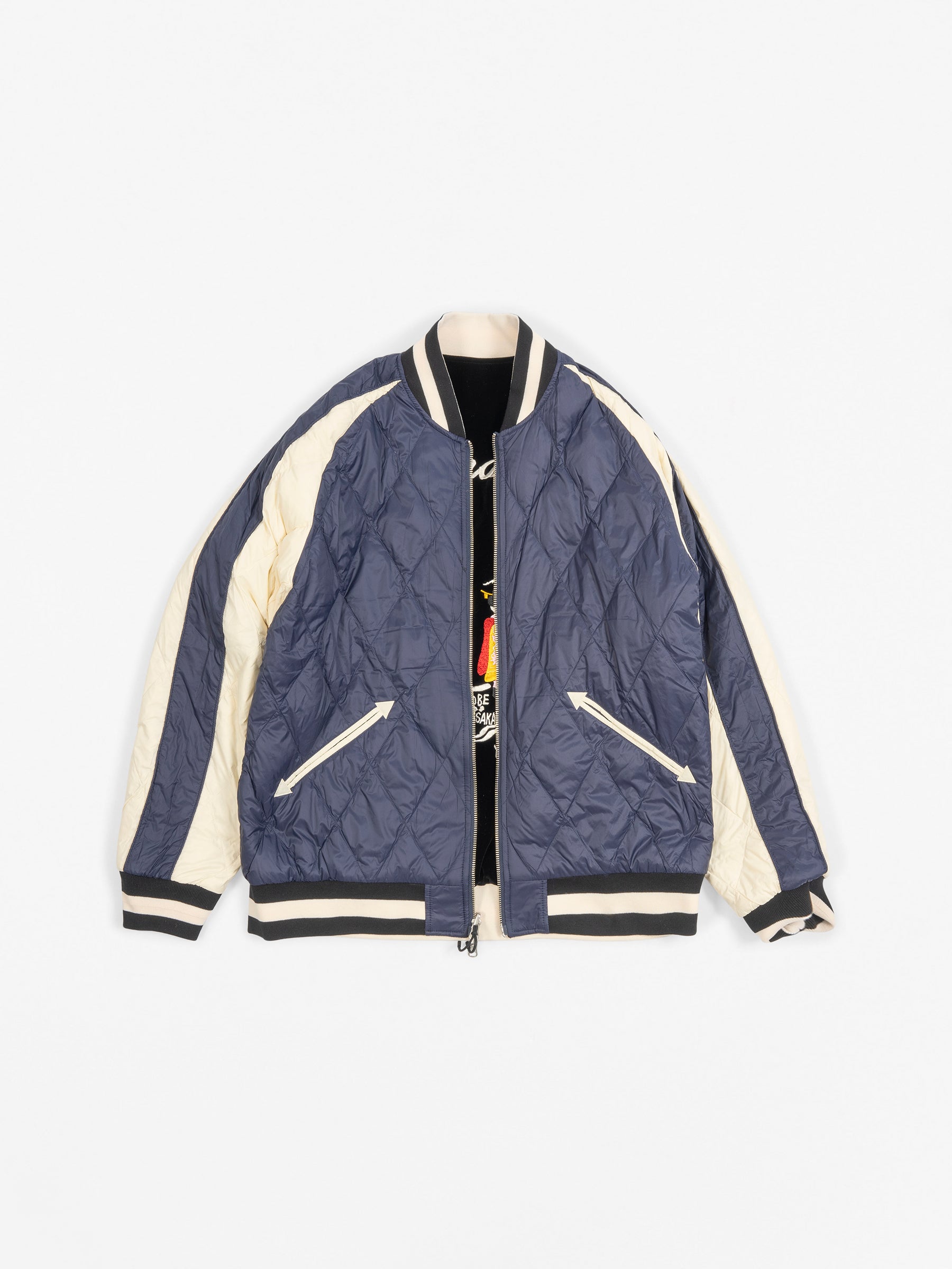 Reversible Skajan Down Jacket Black/Navy