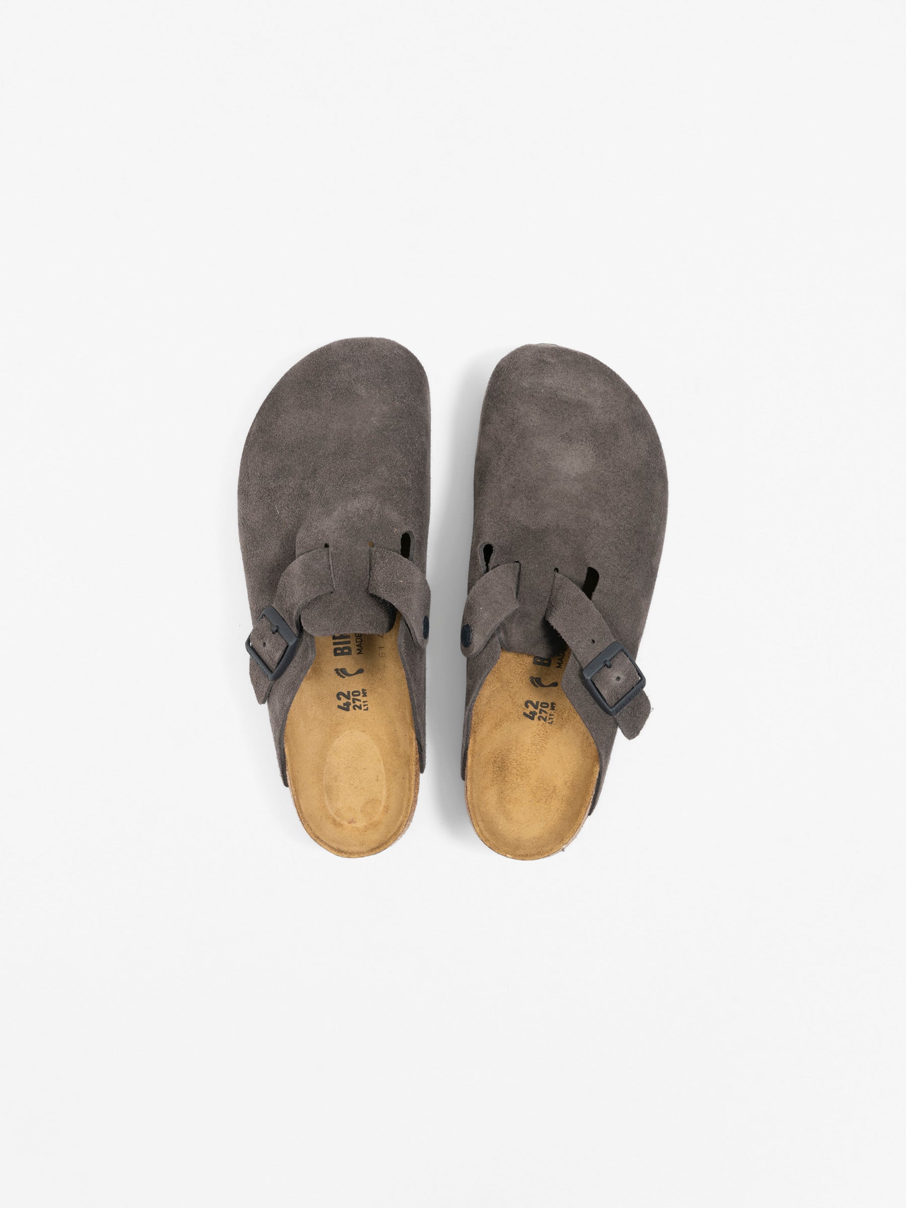 Boston Suede Leather Velvet Grey