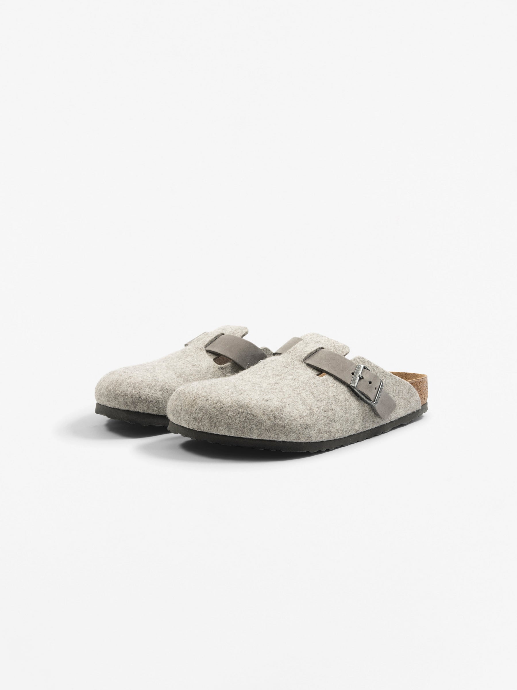 Boston Natural Leather/Textile/Felt Light Grey