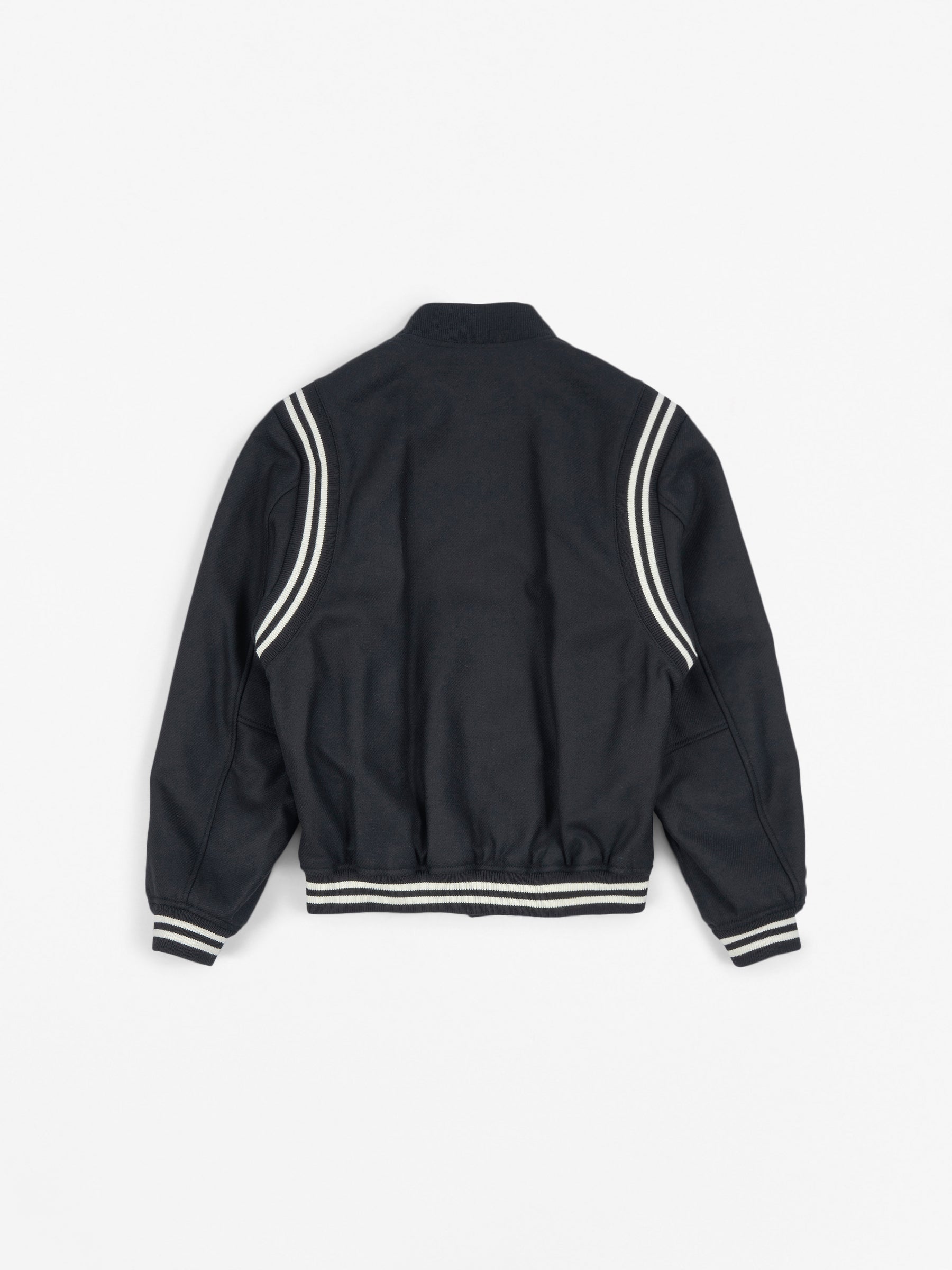 Wool Varsity Jacket Black