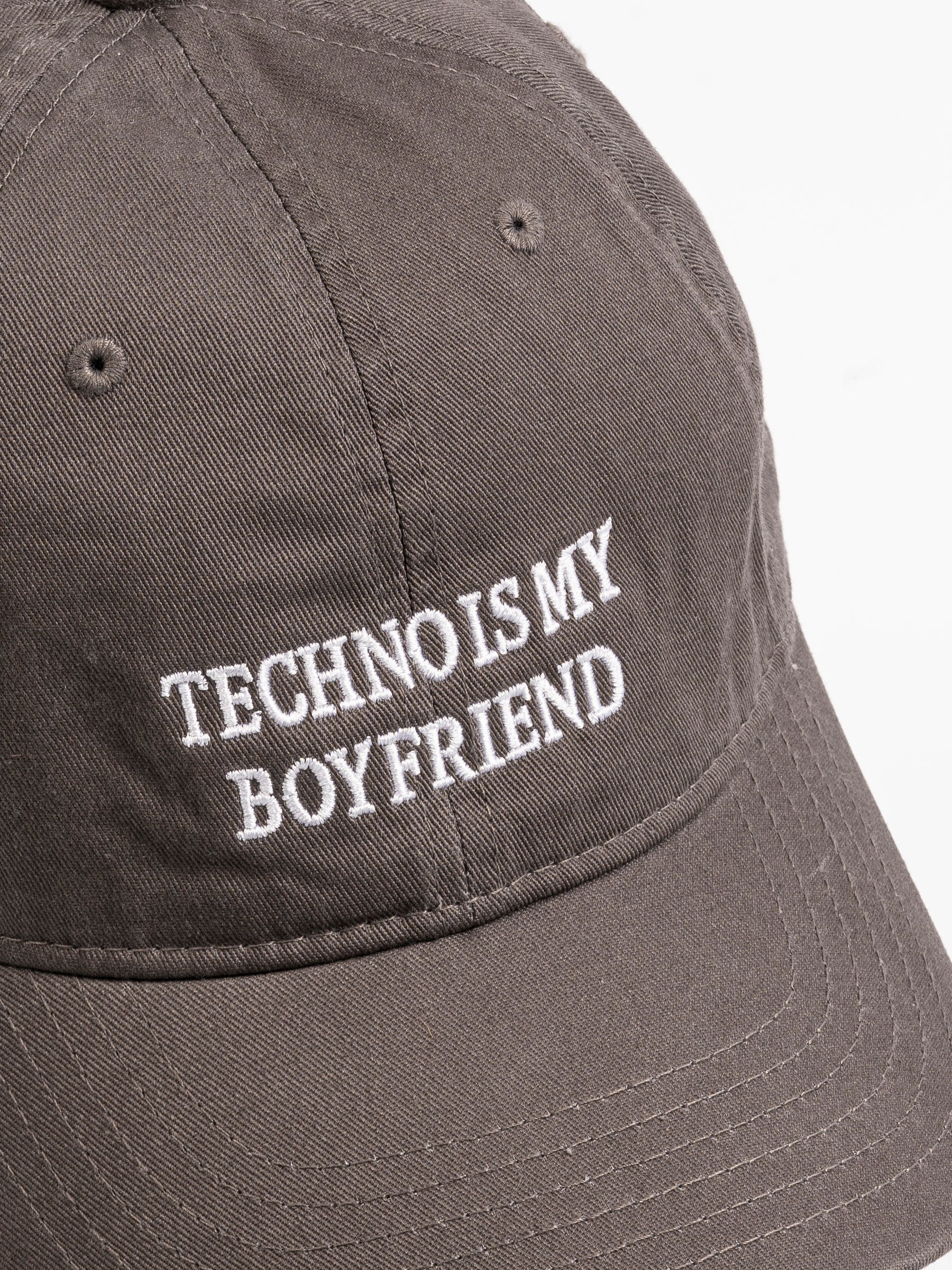 Techno Is My Boyfriend Cap Charcoal