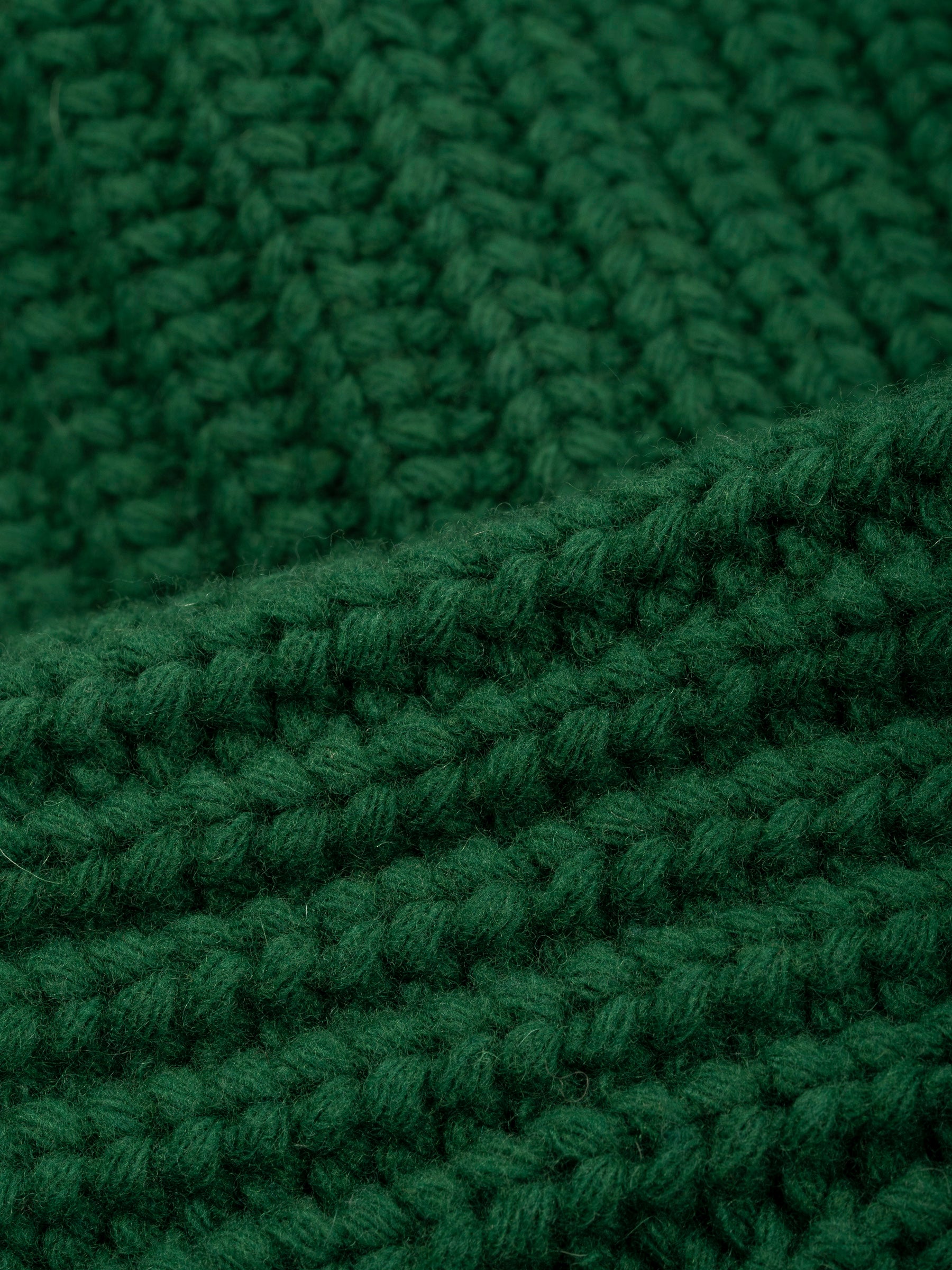 Trip Chunky Rib Knit Green