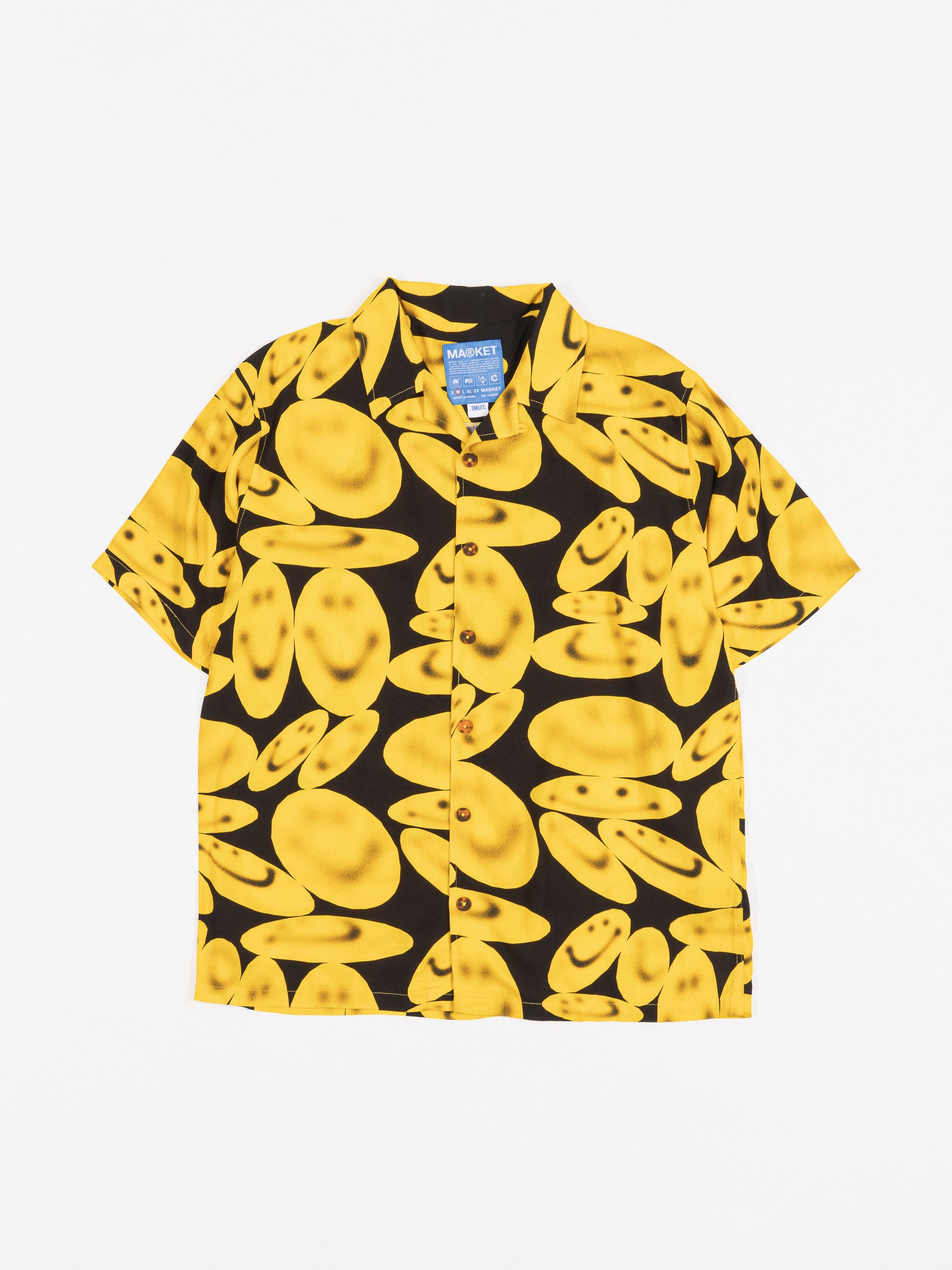 Smiley Afterhours Shirt Black/Yellow