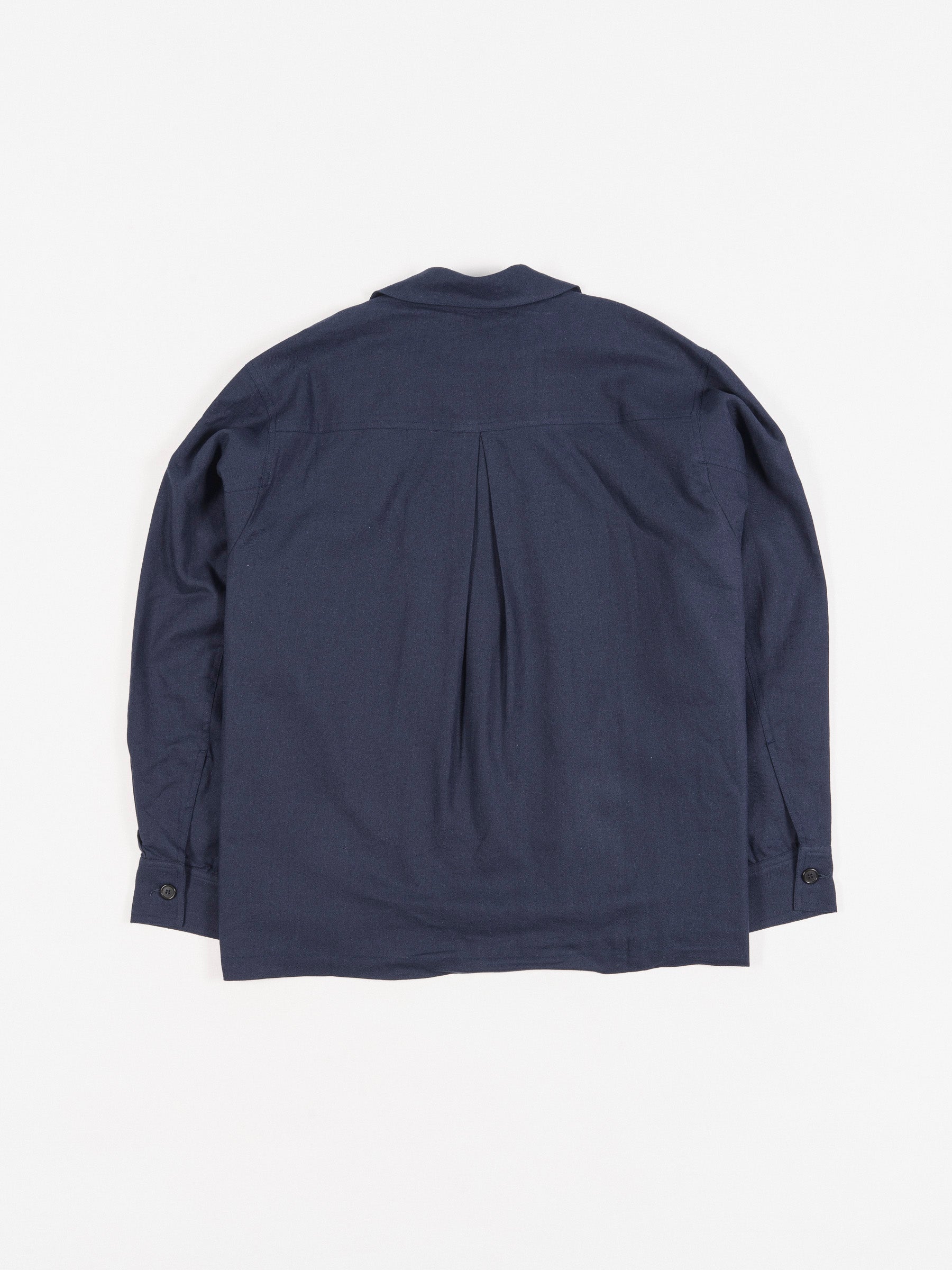 Barwaz Linen Jacket Navy Blue