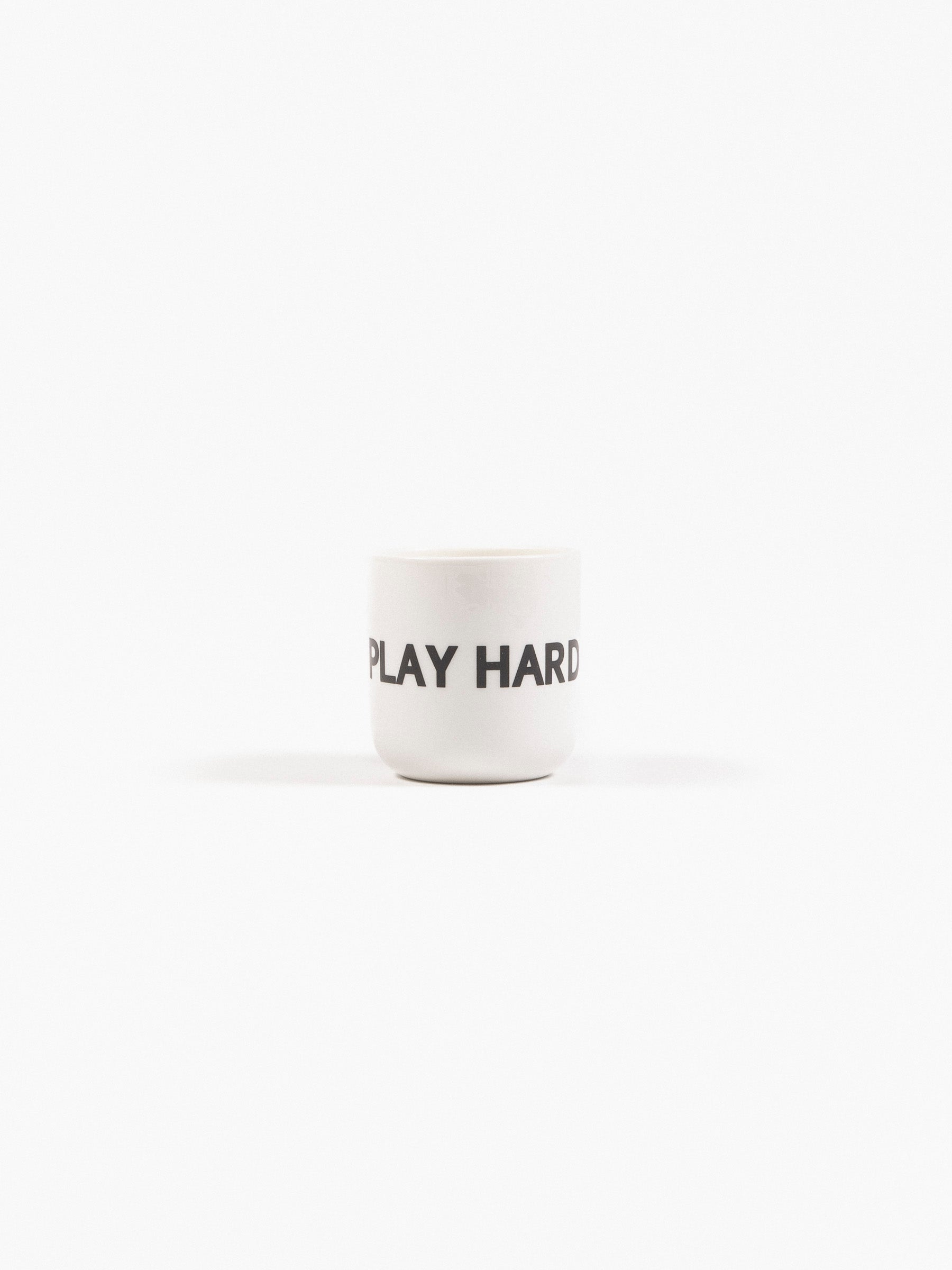 Play Hard Porcelain Cup White