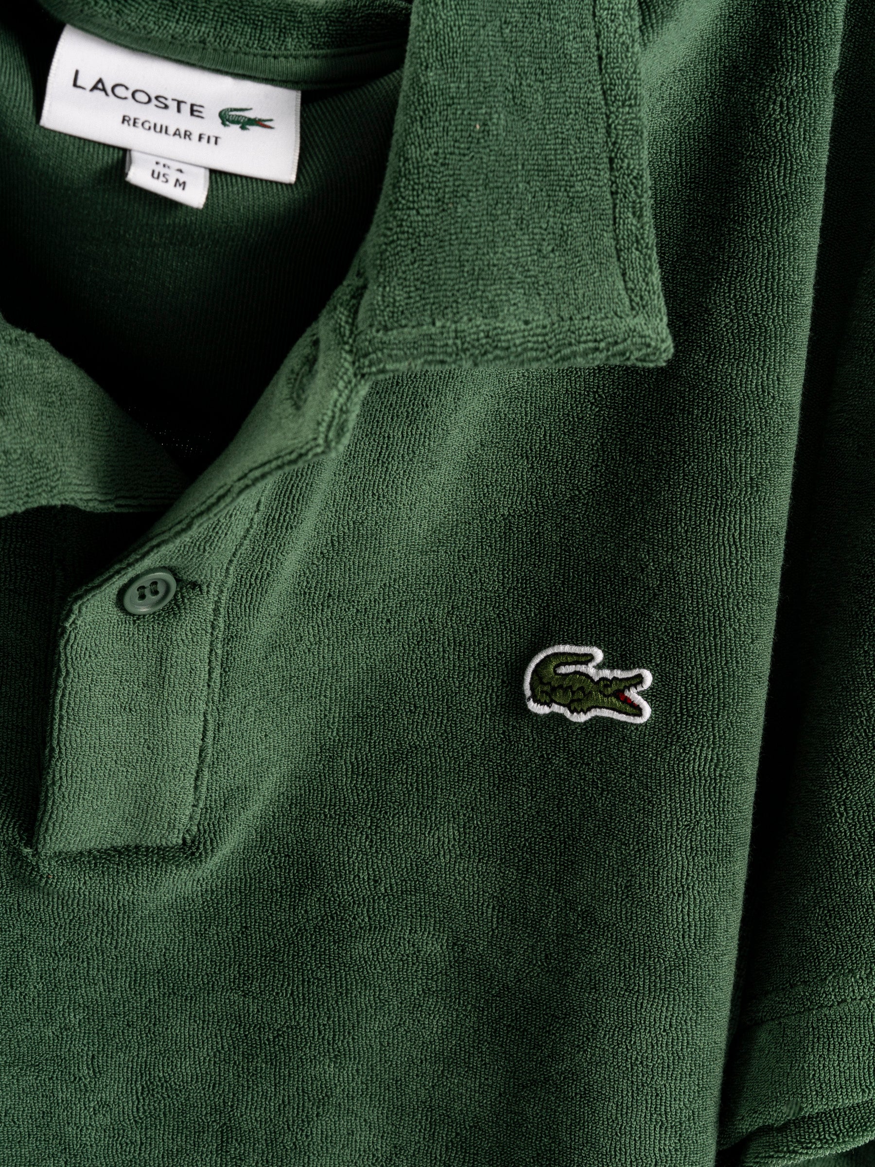 Regular Fit Terry Polo Green