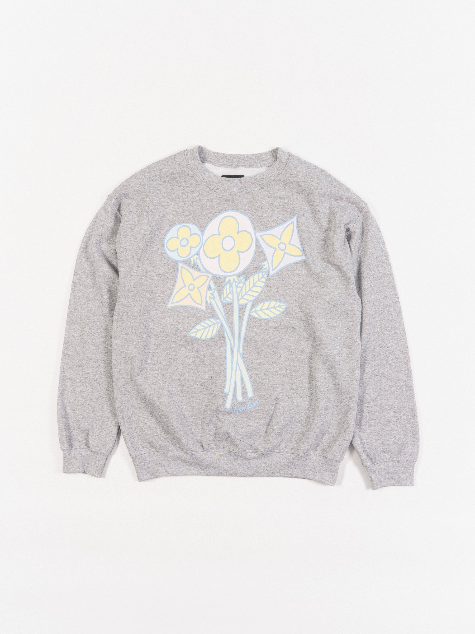 SC Flower Crew Sweater Grey
